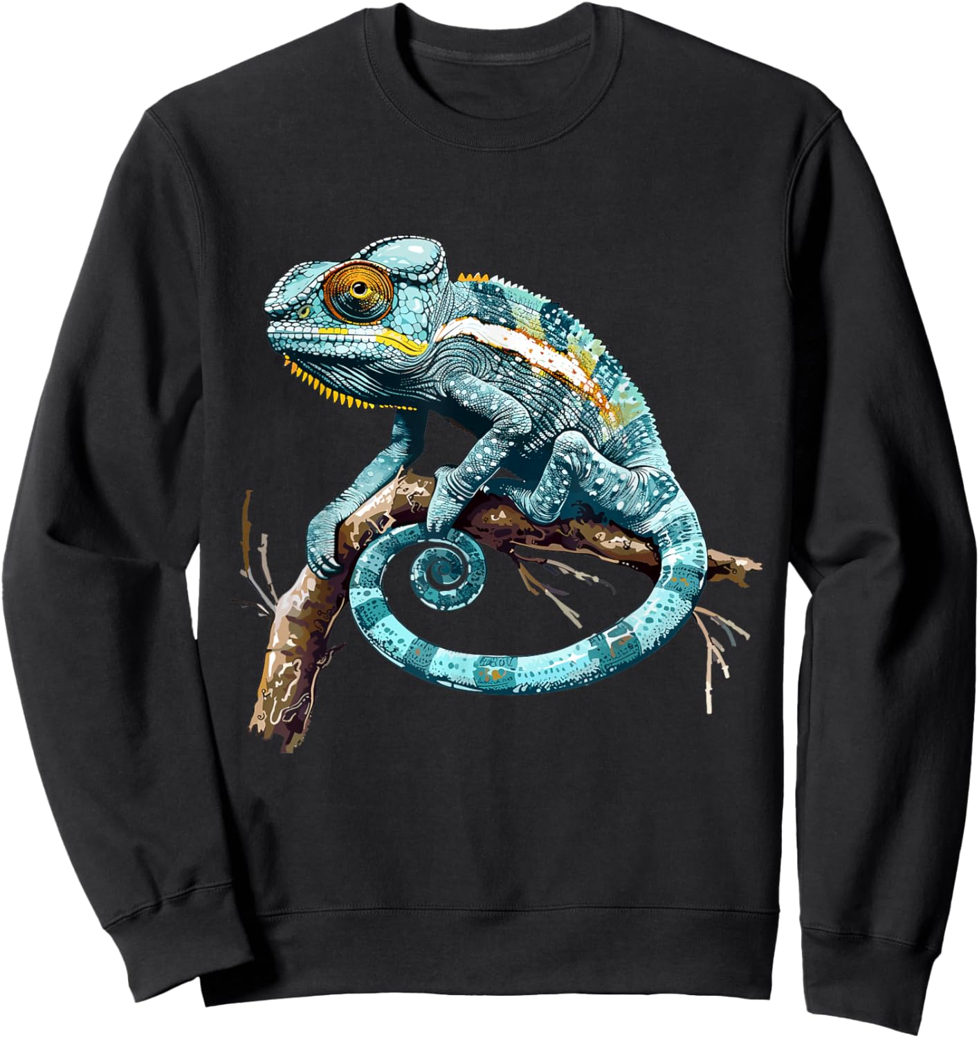 Chameleon Graphic Chameleon , Black, S Sweatshirt - Sweatshirt | Black