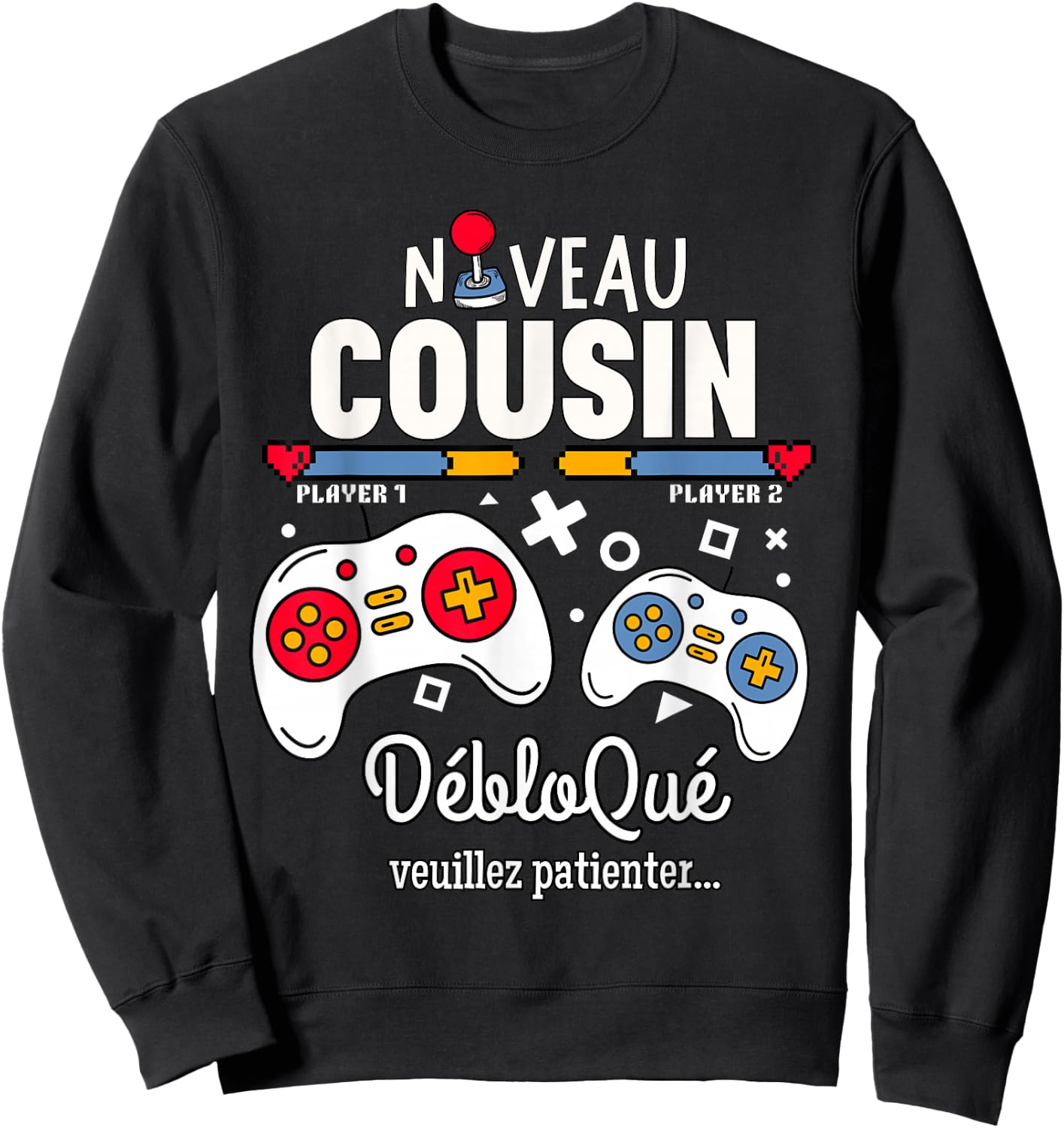 Future Cousin 2025 Gift Soon Cousin Gamer Humor , Black, S Sweatshirt - Sweatshirt | Black