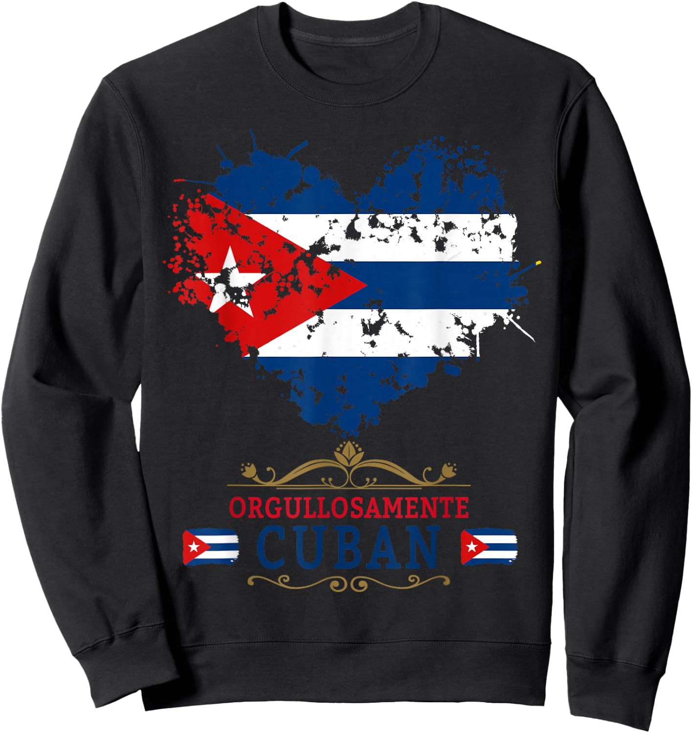 Cuban Flag Outfits Ideas for Kids and Hispanic Flag of Cuba , white, S Sweatshirt - Sweatshirt | Black