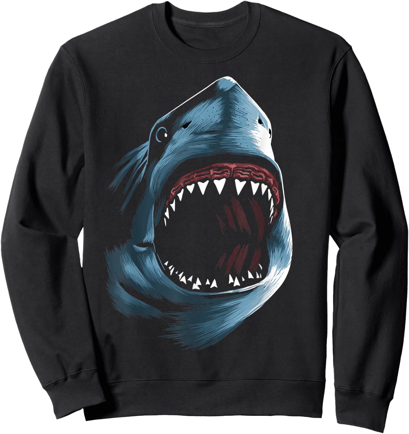 Great shark white attack Sweatshirt - Sweatshirt | Black