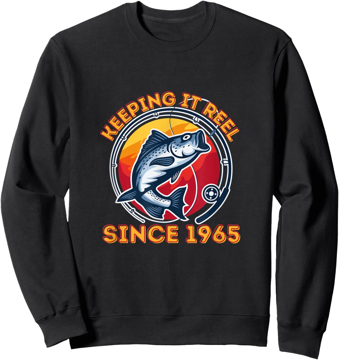 Keeping It Reel Since 1965 - Fun Fishing Sweatshirt - Sweatshirt | Black