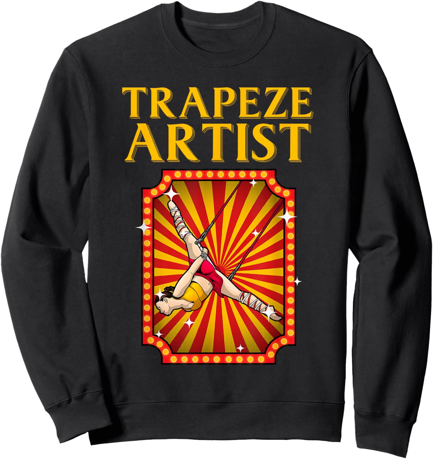 Funny Trapeze Artist Costume Design Kids Men Women Circus Sweatshirt - Sweatshirt | Black