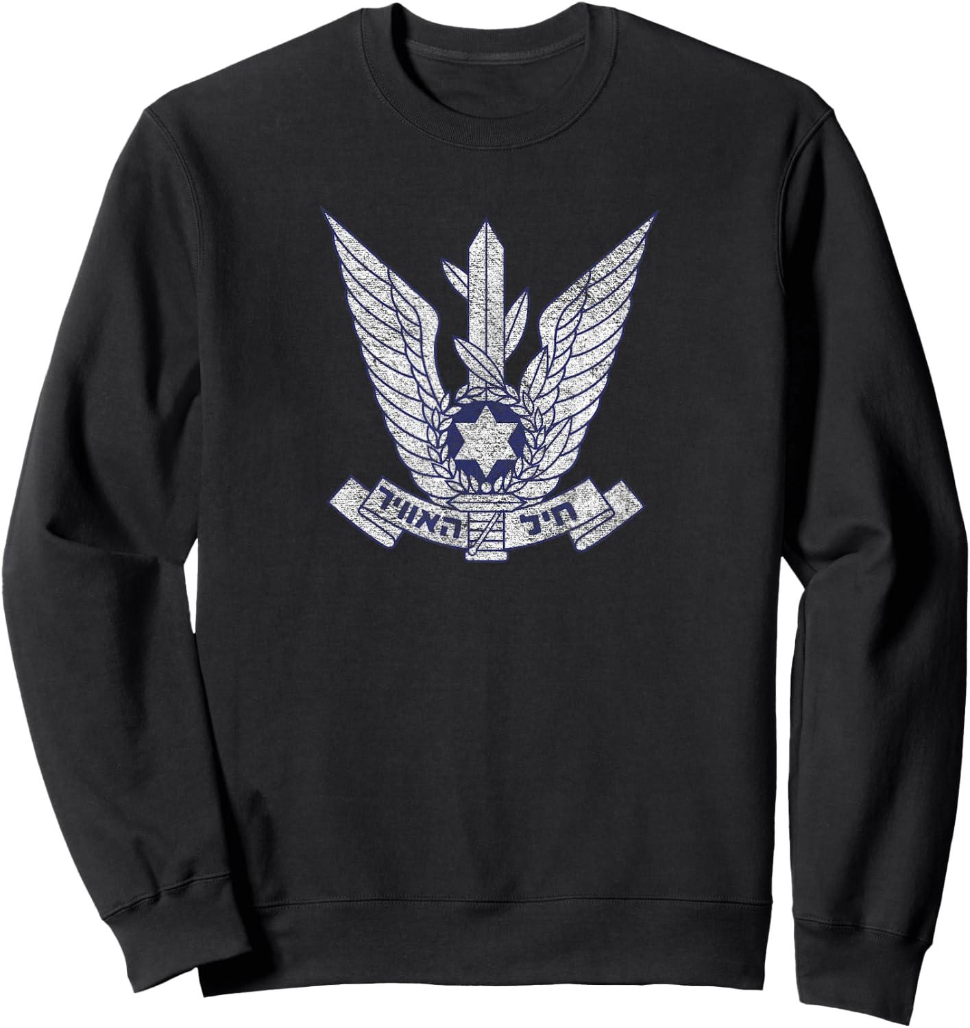 Israeli Air Force Israel Defense Badge Roundel Sweatshirt - Sweatshirt | Black