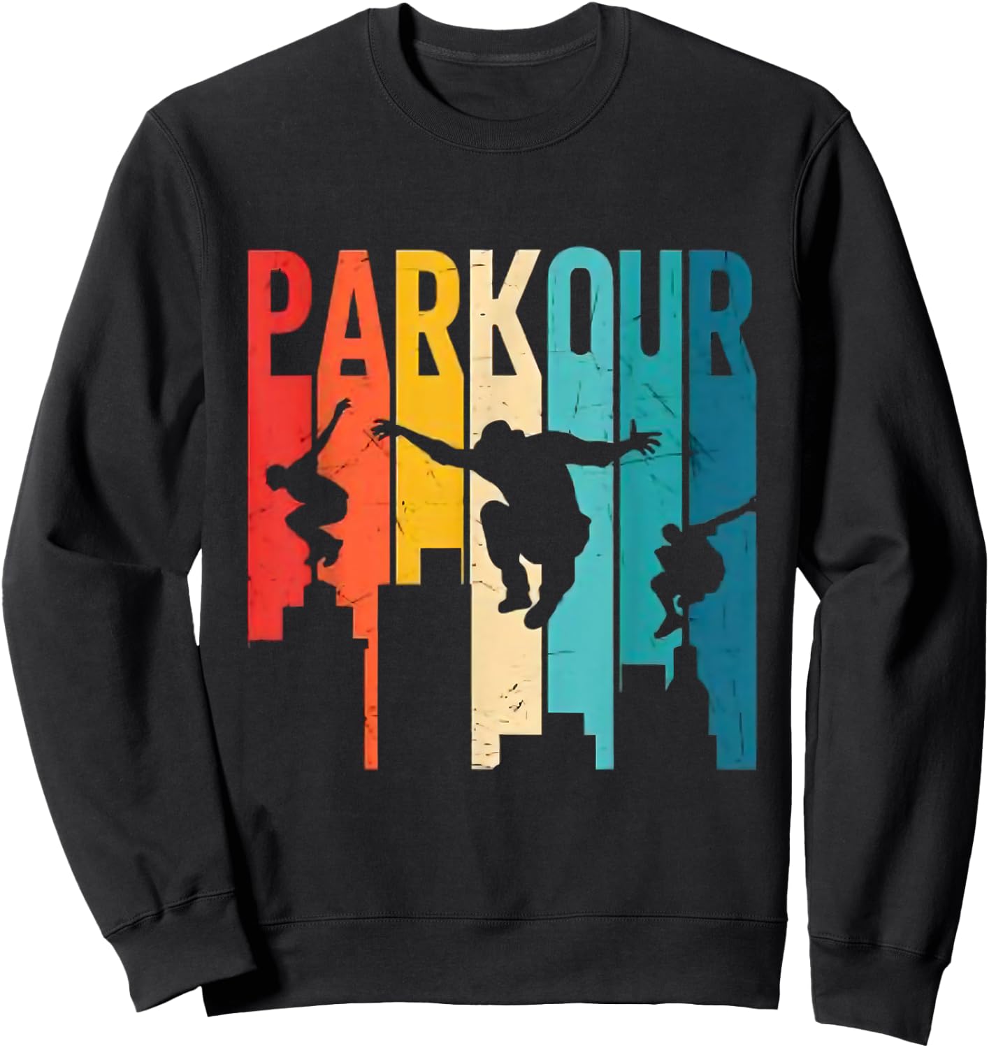 Vintage Parkour Jungen Shirt Parkour Lovers für Männer und Mädchen Sweatshirt - Sweatshirt | Black