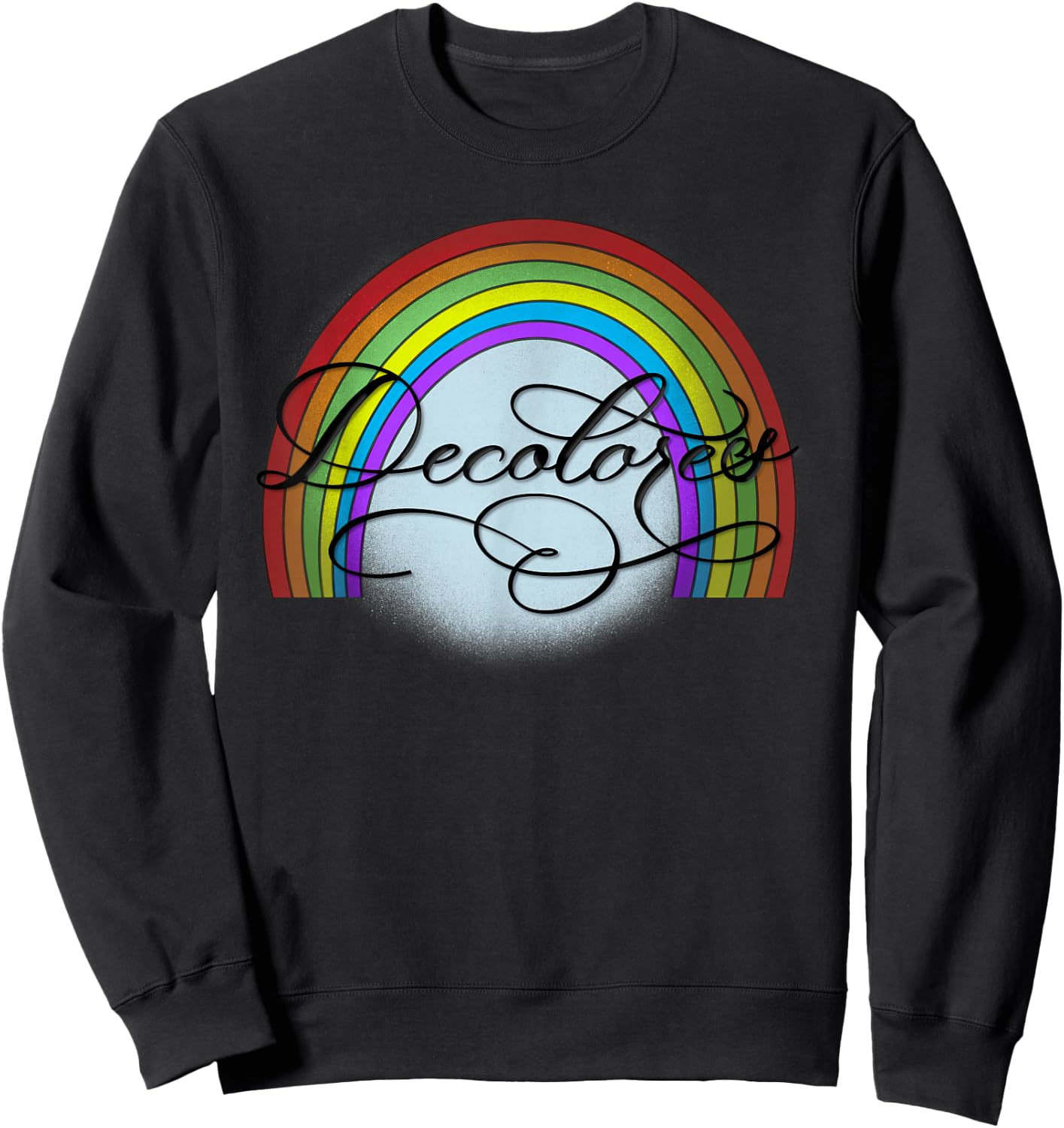 DeColores Cursillo Rainbow Faith Religion Sweatshirt - Sweatshirt | Black