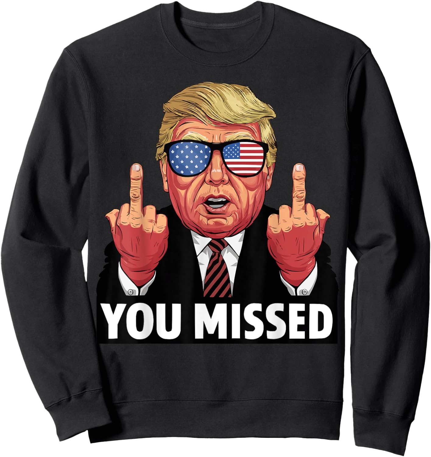 Shot Republican Pro Trump, President 2024 Sweatshirt - Sweatshirt | Black