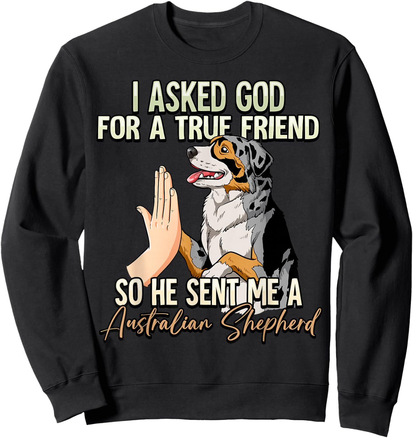 Australian Shepherd Sweatshirt - Sweatshirt | Black