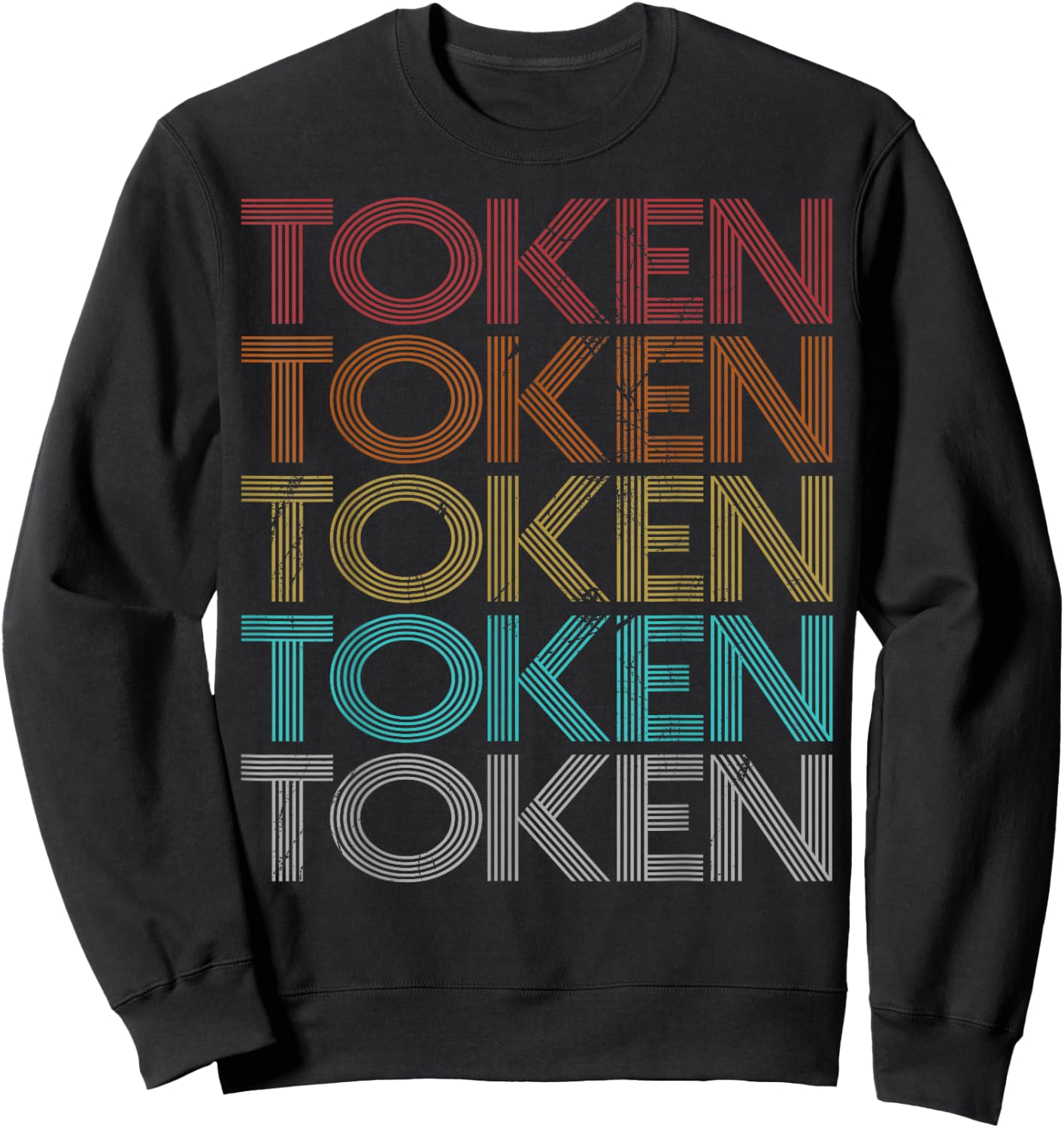 Retro Vintage Token Sweatshirt - Sweatshirt | Black