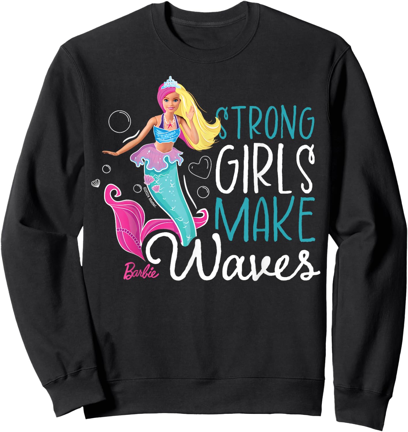 Barbie Mermaid Strong Girls Make Waves Sweatshirt - Sweatshirt | Black