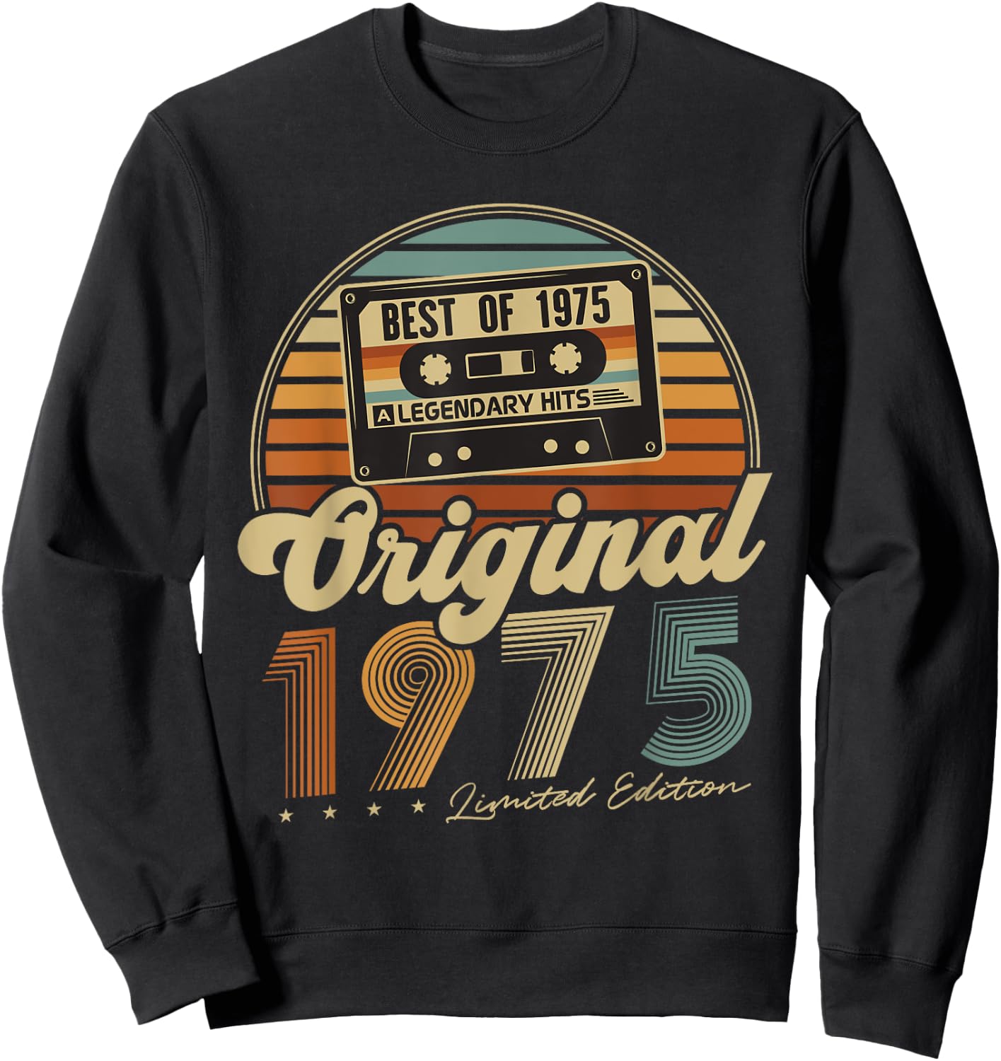 Original 1975 Vintage 50th Birthday Gift Man Woman , Black, S Sweatshirt - Sweatshirt | Black