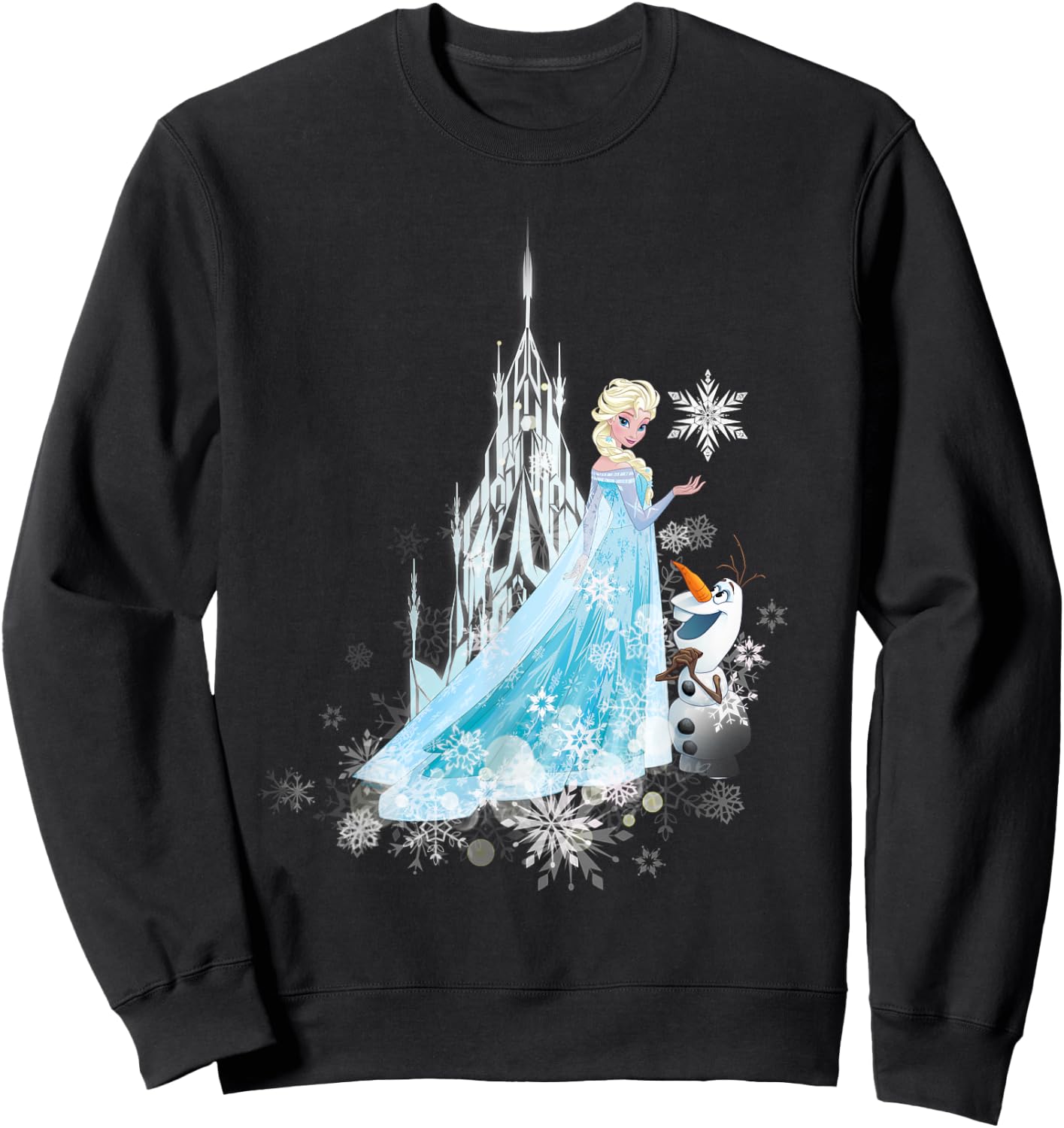 Frozen Elsa And Olaf Winter Magic Sweatshirt - Sweatshirt | Black