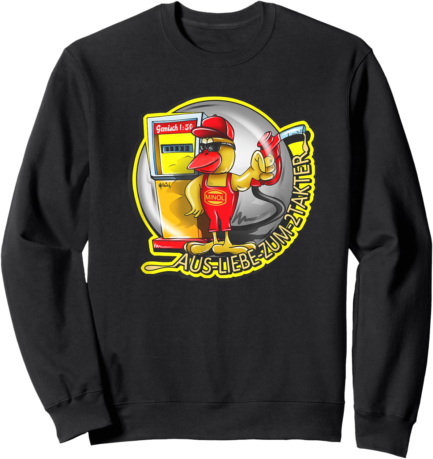 Minol Pirol - Tankwart aus Liebe zum Zweitakter Gemisch 1:50 Sweatshirt - Sweatshirt | Black