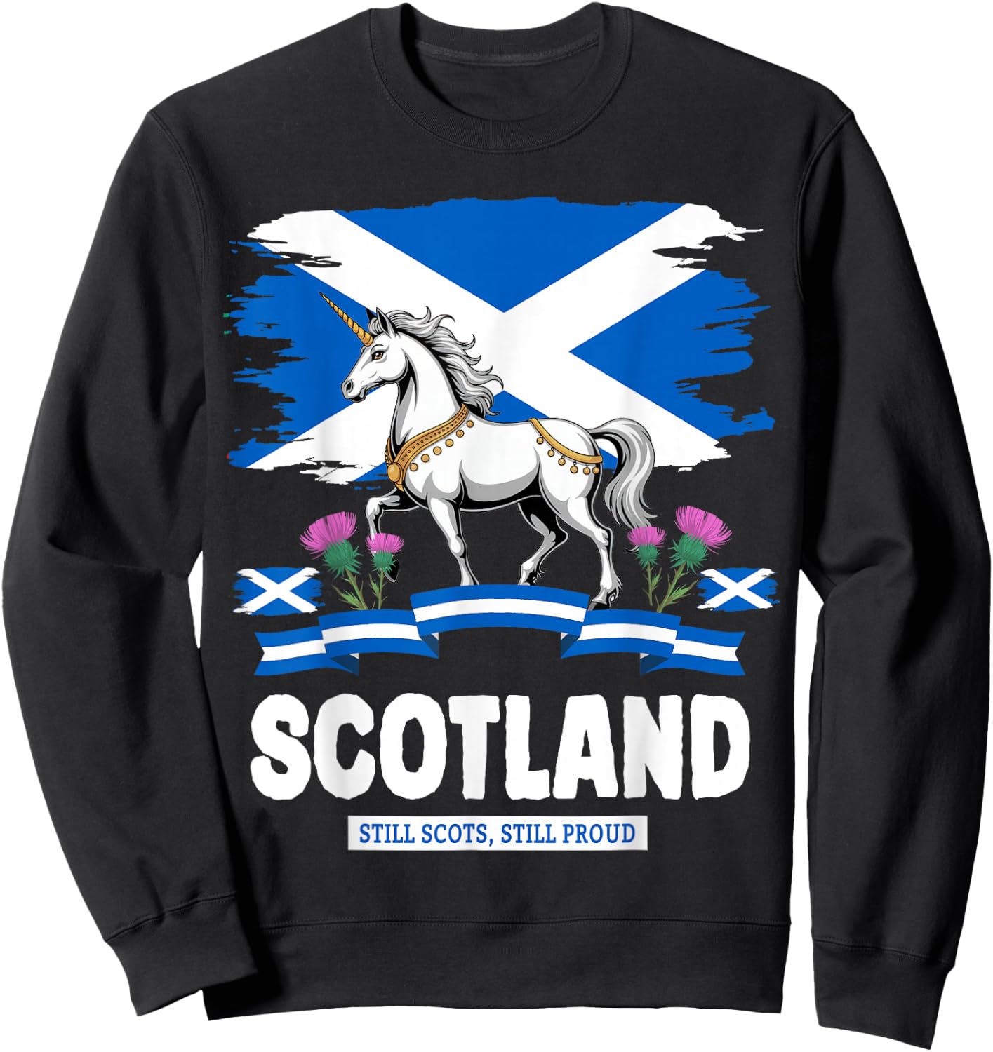Scottish Unicorn Outfit Idea For Toddlers & Kids Scotland Sweatshirt - Sweatshirt | Black
