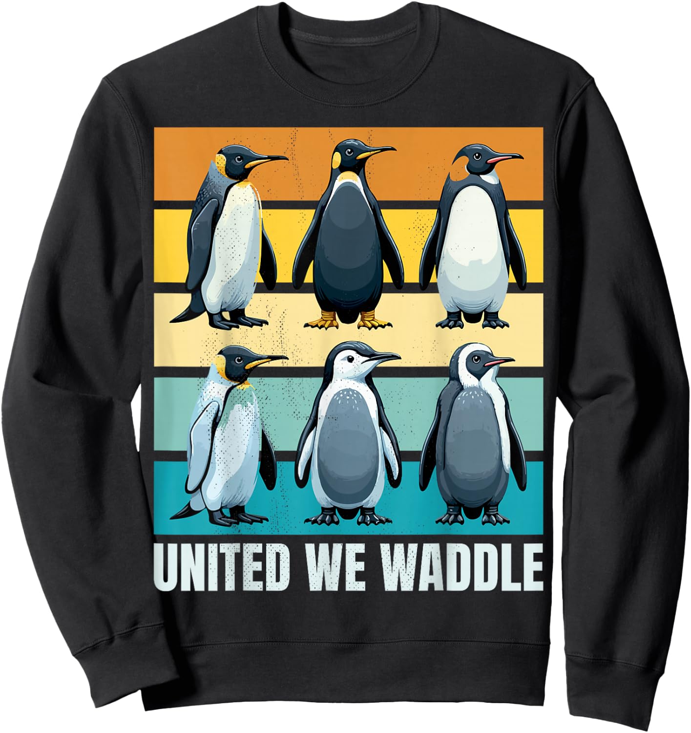 Together we are stronger. Penguins. United we waddle. Sweatshirt - Sweatshirt | Black
