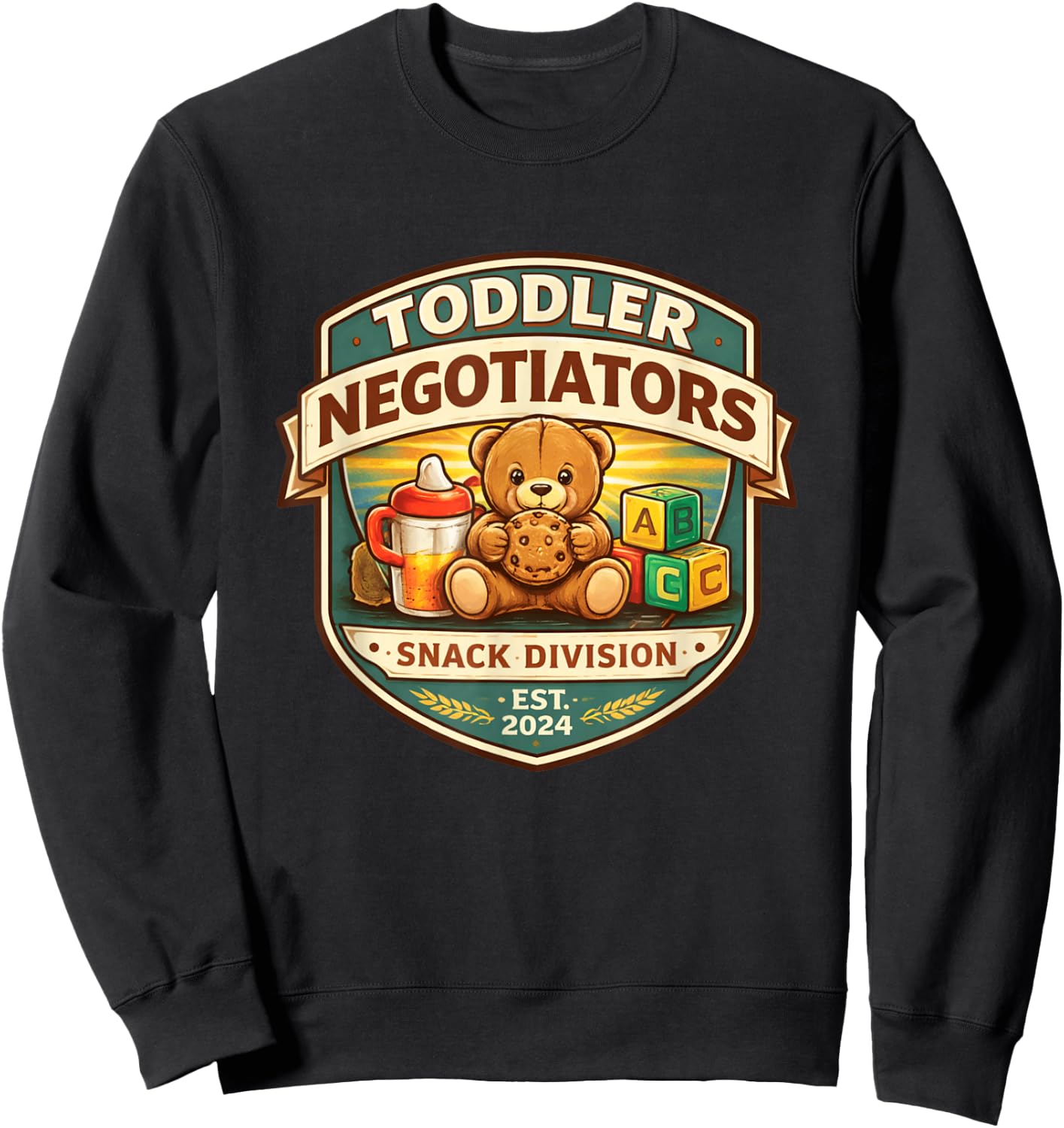 Professional Toddler Negotiator Funny Parenting Quotes Sweatshirt - Sweatshirt | Black