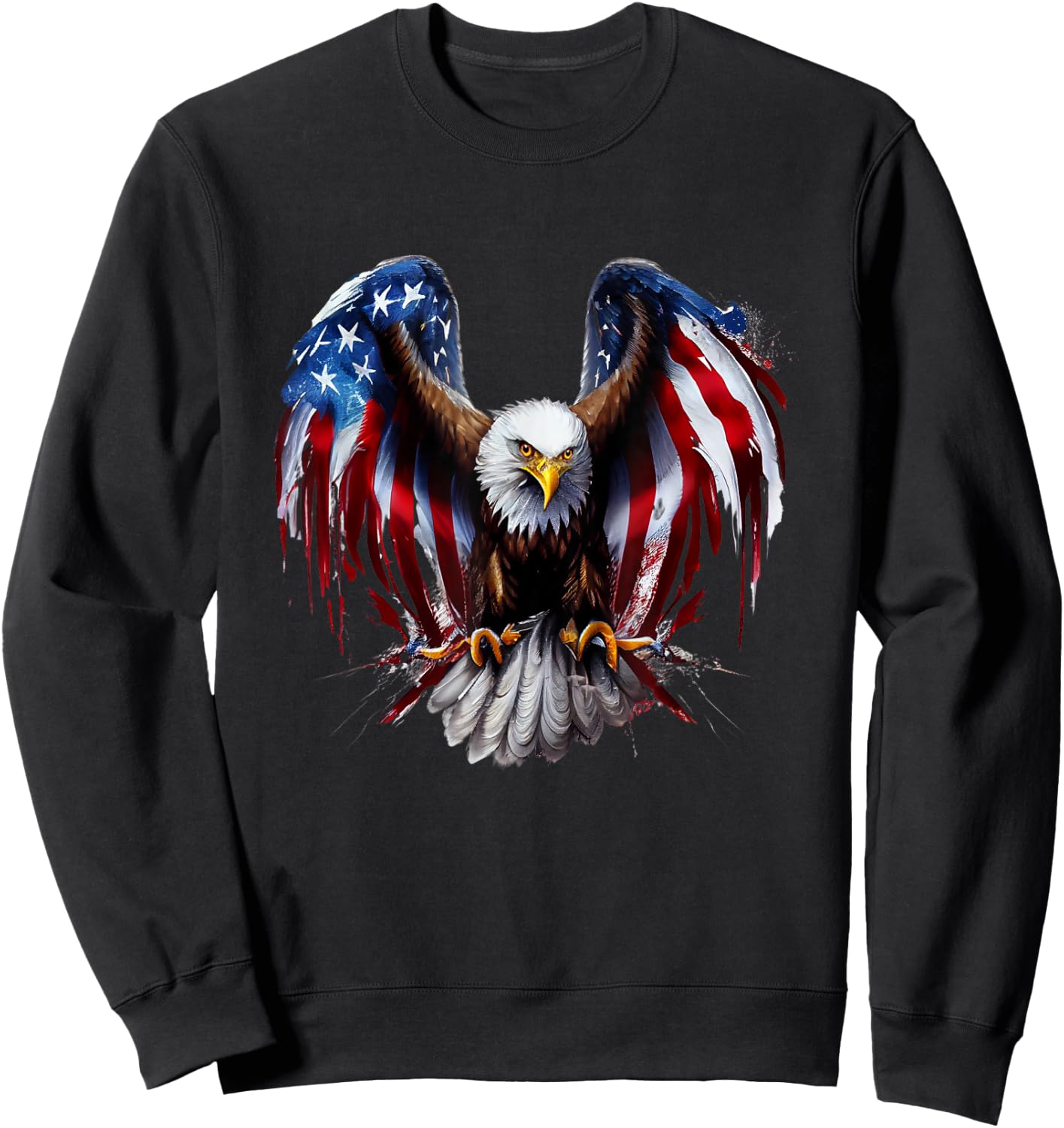 US Flagge als Adler - USA Flagge Sweatshirt - Sweatshirt | Black