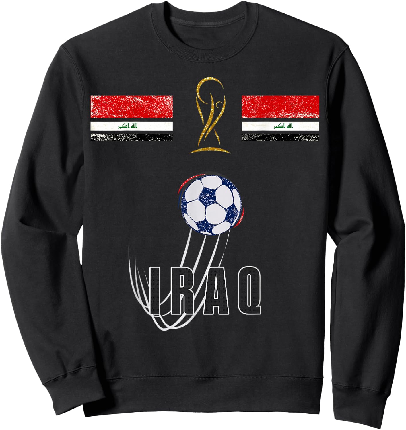 Iraq Flag Iraqi Pride Lovers Retro Sweatshirt - Sweatshirt | Black