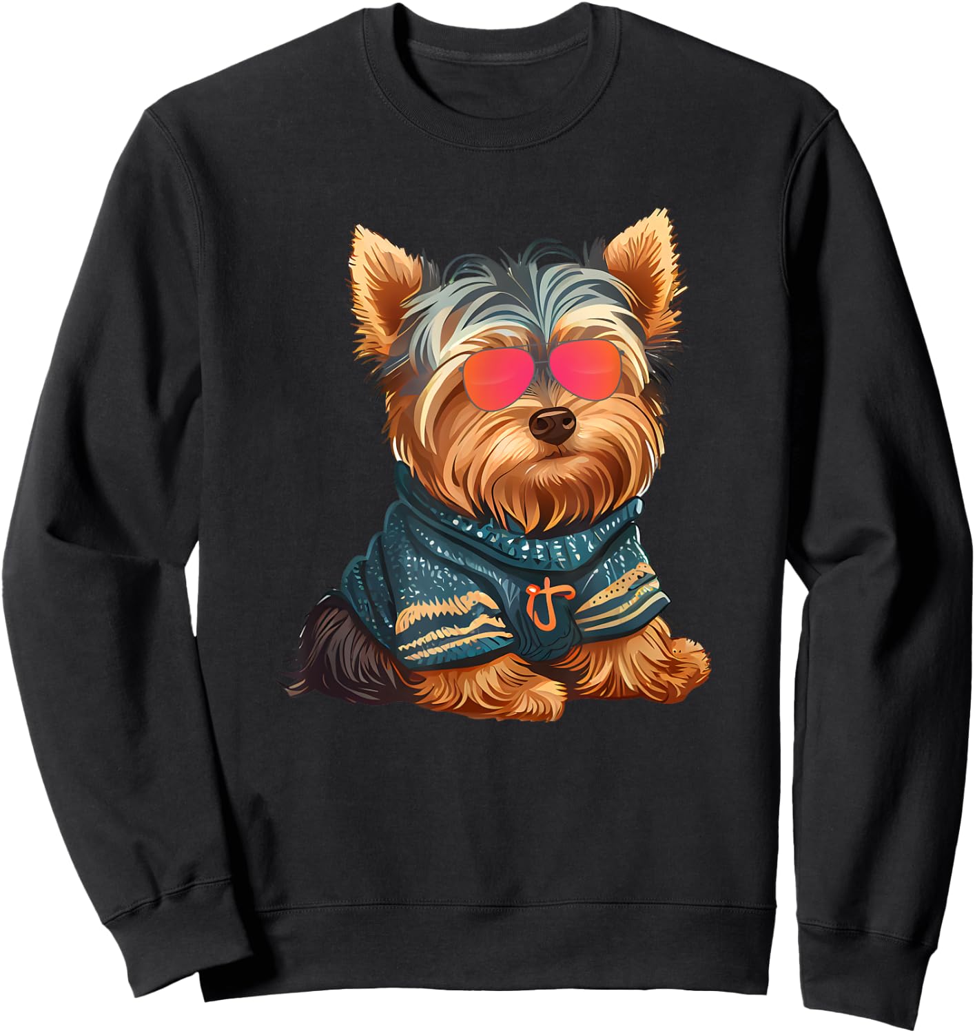 Yorkshire Terrier Shirt Yorkie Dog Men's Graphic Sweatshirt - Sweatshirt | Black