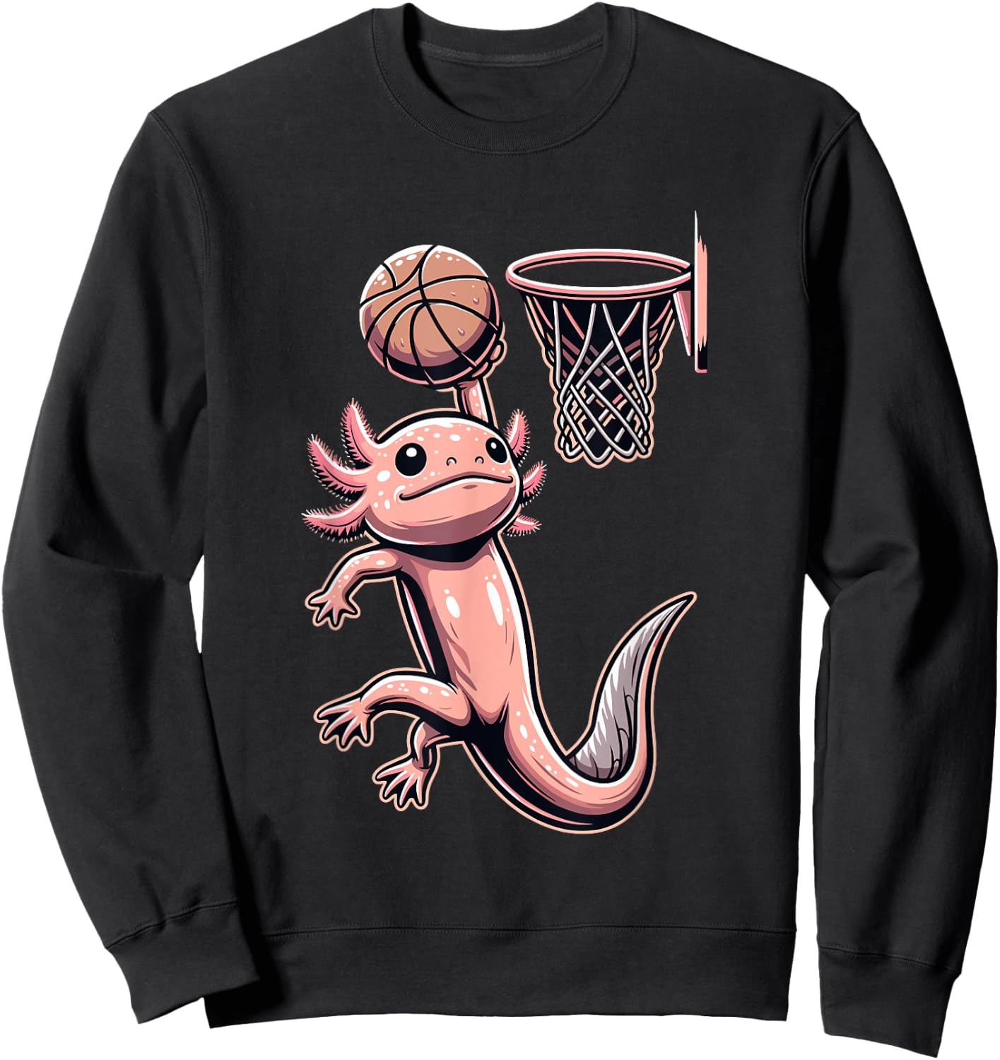 Axolotl Basketball Player Basketballer Sports Sweatshirt - Sweatshirt | Black