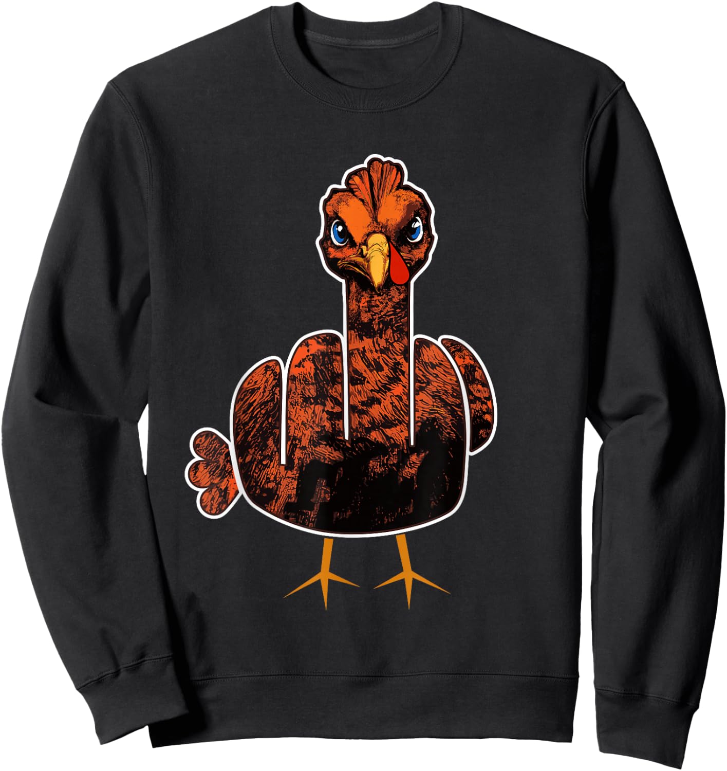 Grumpy Thanksgiving Turkey Sweatshirt - Sweatshirt | Black