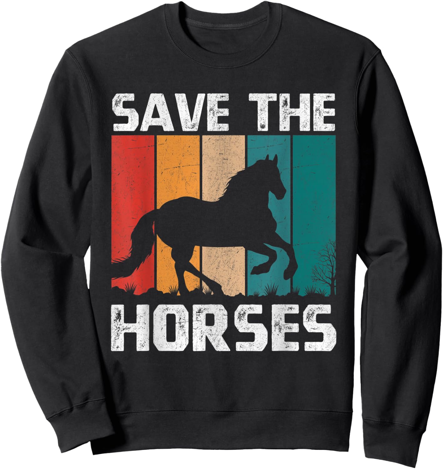 Save The Horses Sweatshirt - Sweatshirt | Black
