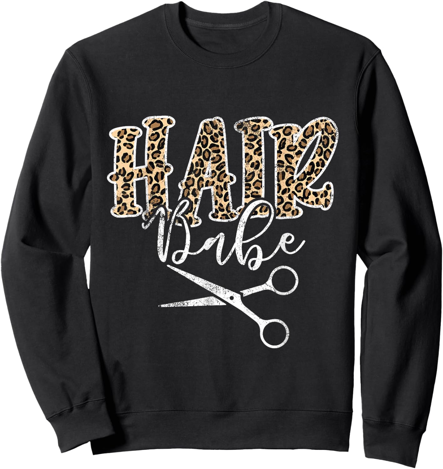 Vintage Hair Babe Hair Stylist Hairdresser Hairstylist Sweatshirt - Sweatshirt | Black