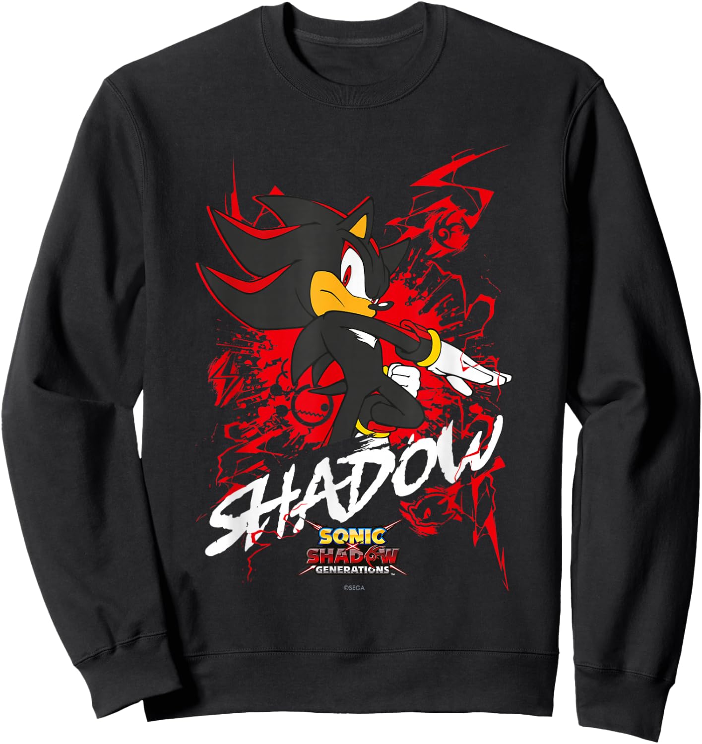 Sonic the Hedgehog, Sonic X Shadow Generations Shadow , black Sweatshirt - Sweatshirt | Black