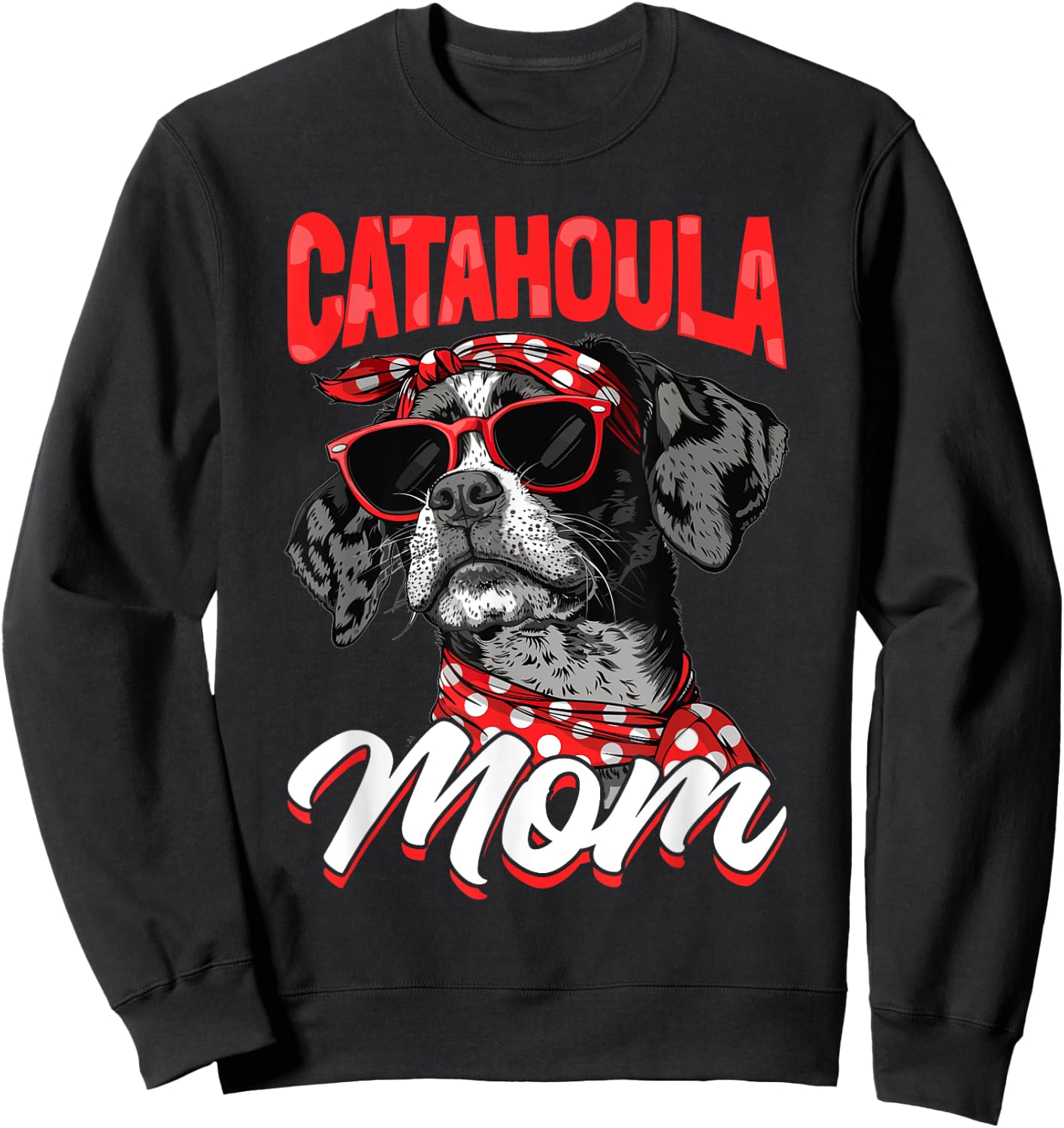 Catahoula Leopard Dog Dog Breed Catahoula Mom Men Women Girls Kids Sweatshirt - Sweatshirt | Black