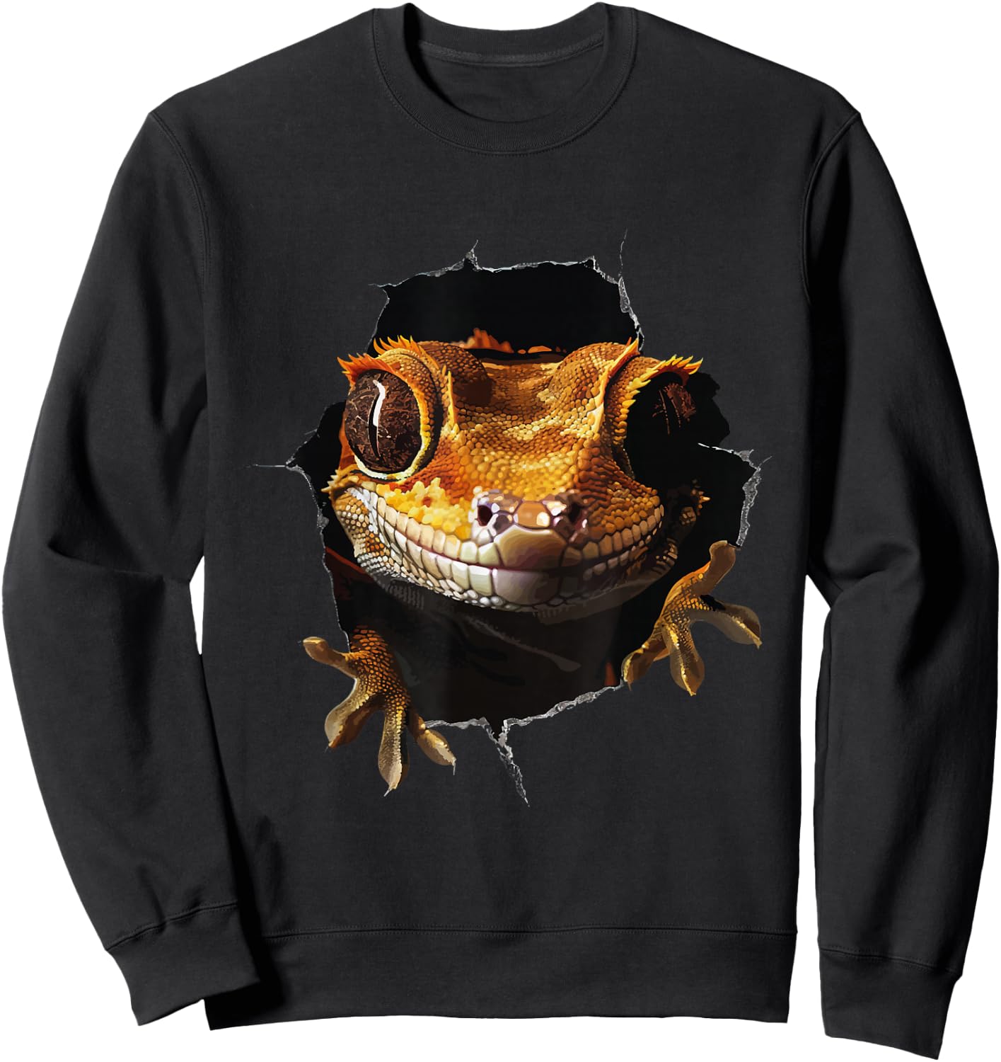 Crested Gecko Sweatshirt - Sweatshirt | Black