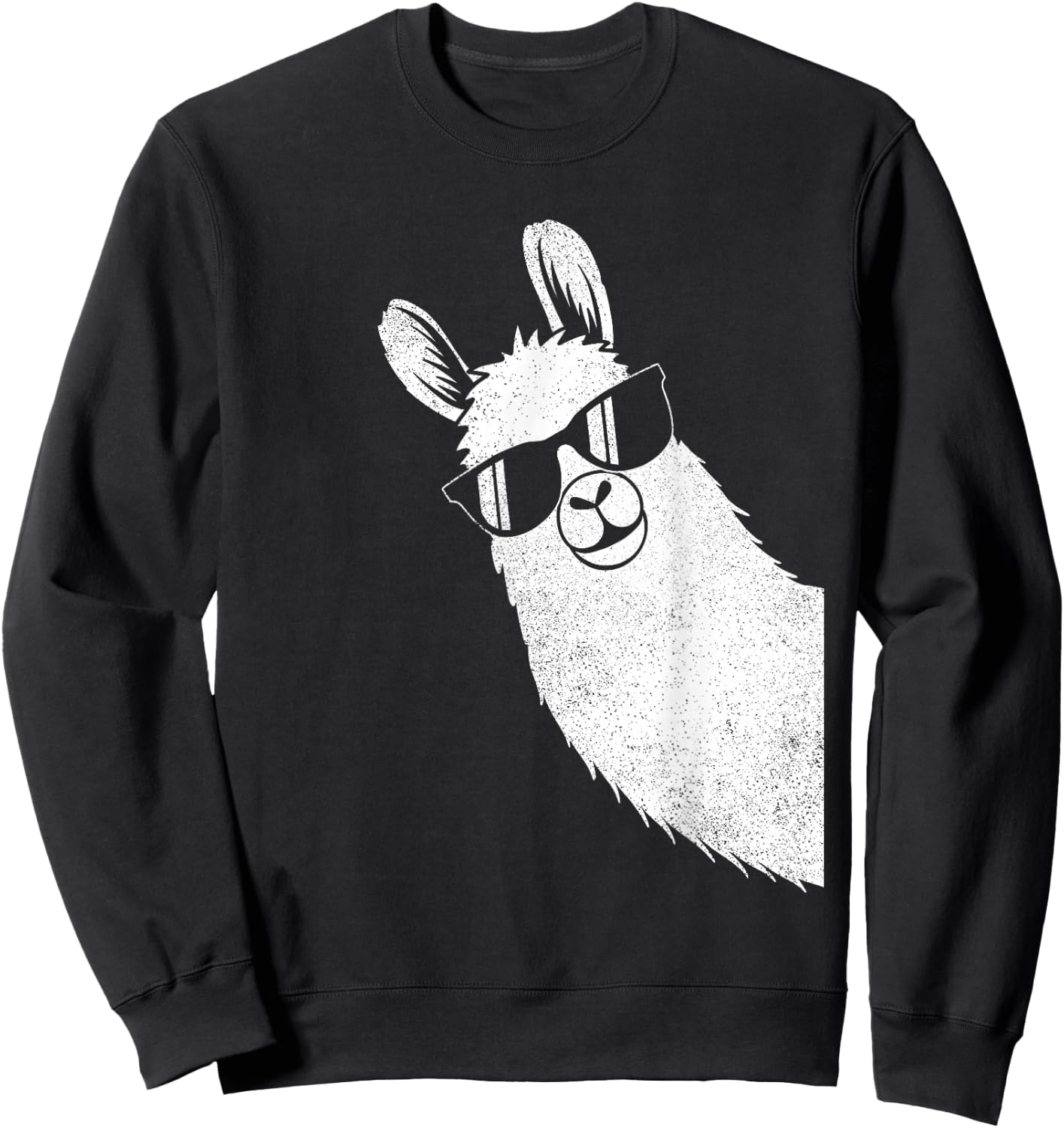 Llama With Sunglasses - Zookeeper Zoologist Wildlife Sweatshirt - Sweatshirt | Black