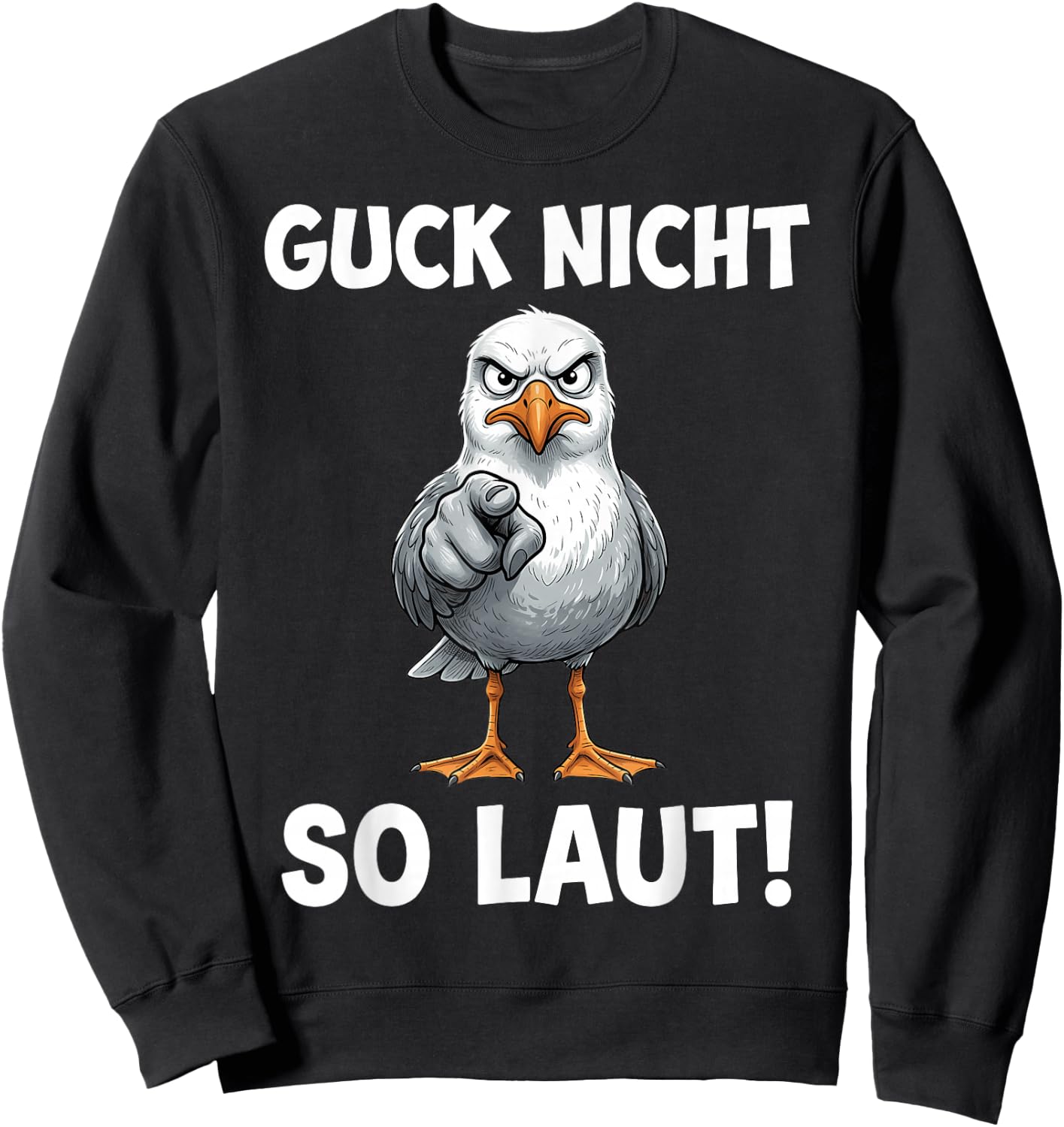 Guck Nicht So Laut Möwe Sweatshirt - Sweatshirt | Black