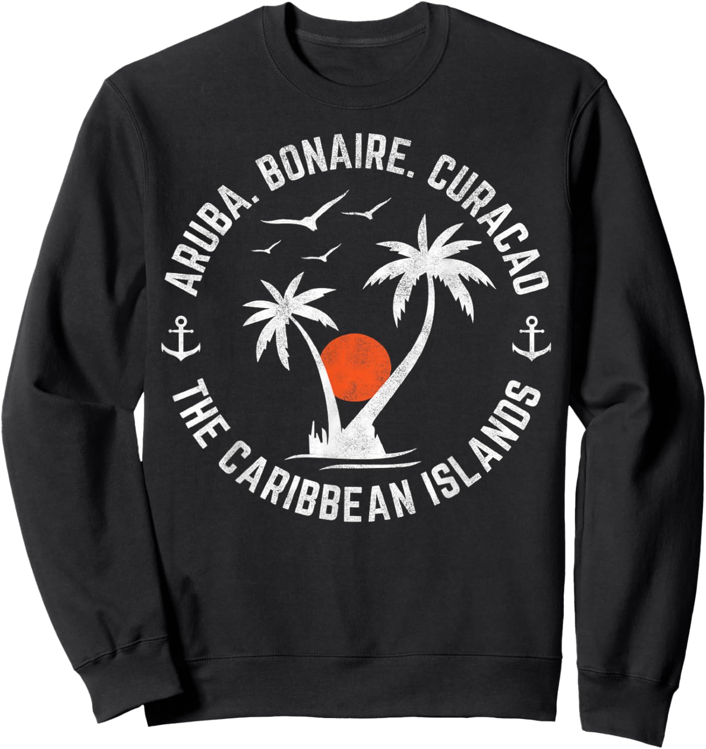 Souvenir Aruba Bonaire Curacao Caribbean Islands Vacation Sweatshirt - Sweatshirt | Black