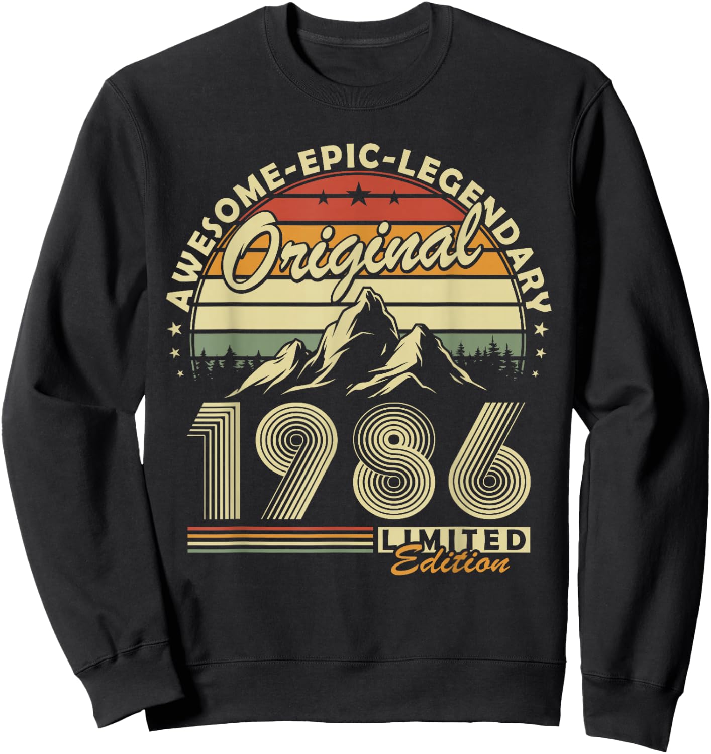 Original 1986 Anniversaire 40 Ans Cadeau pour Hommes Femmes Sweatshirt - Sweatshirt | Black