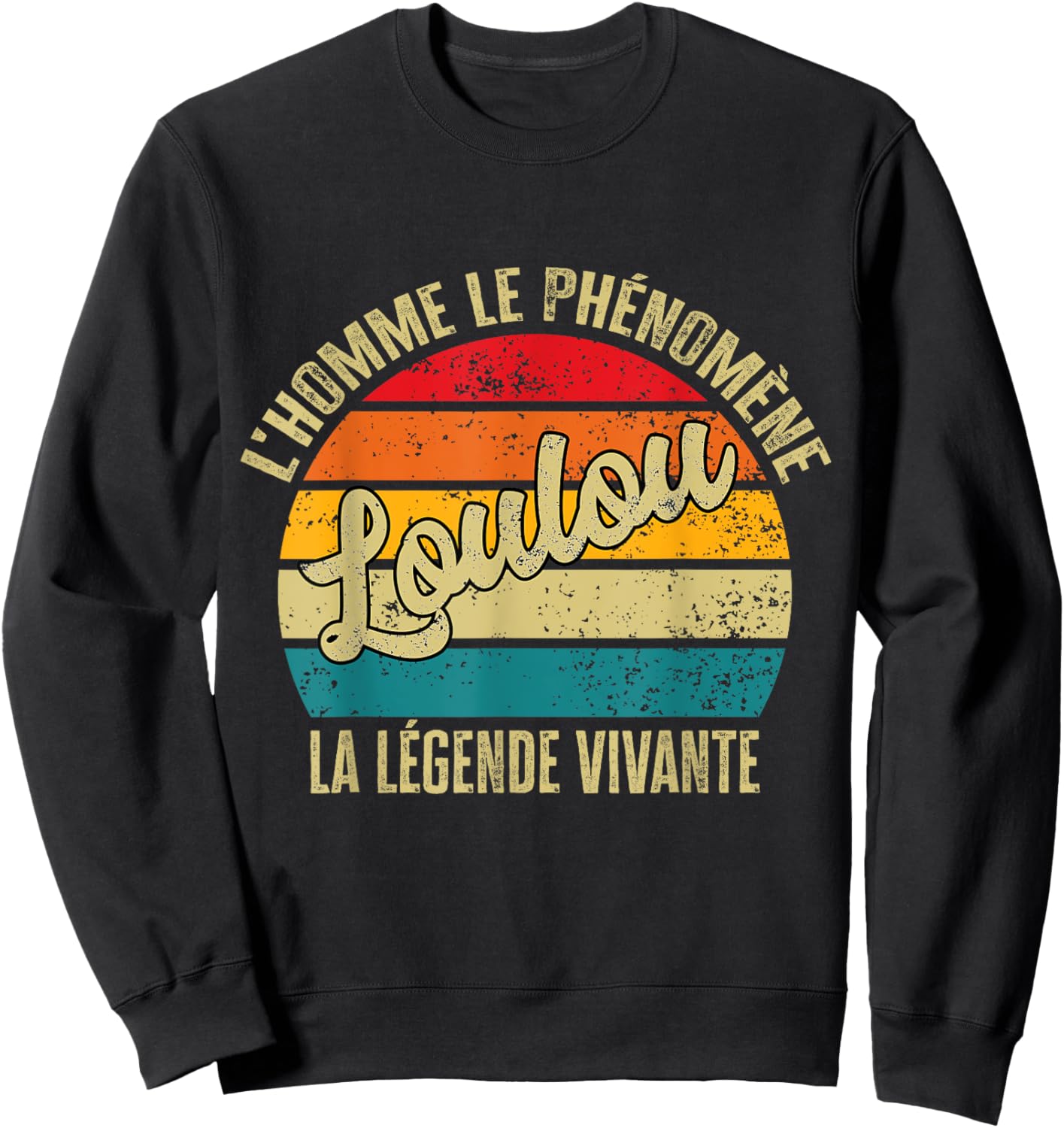 Loulou Personalised Gift Humour Man The Legend Living , Black, S Sweatshirt - Sweatshirt | Black