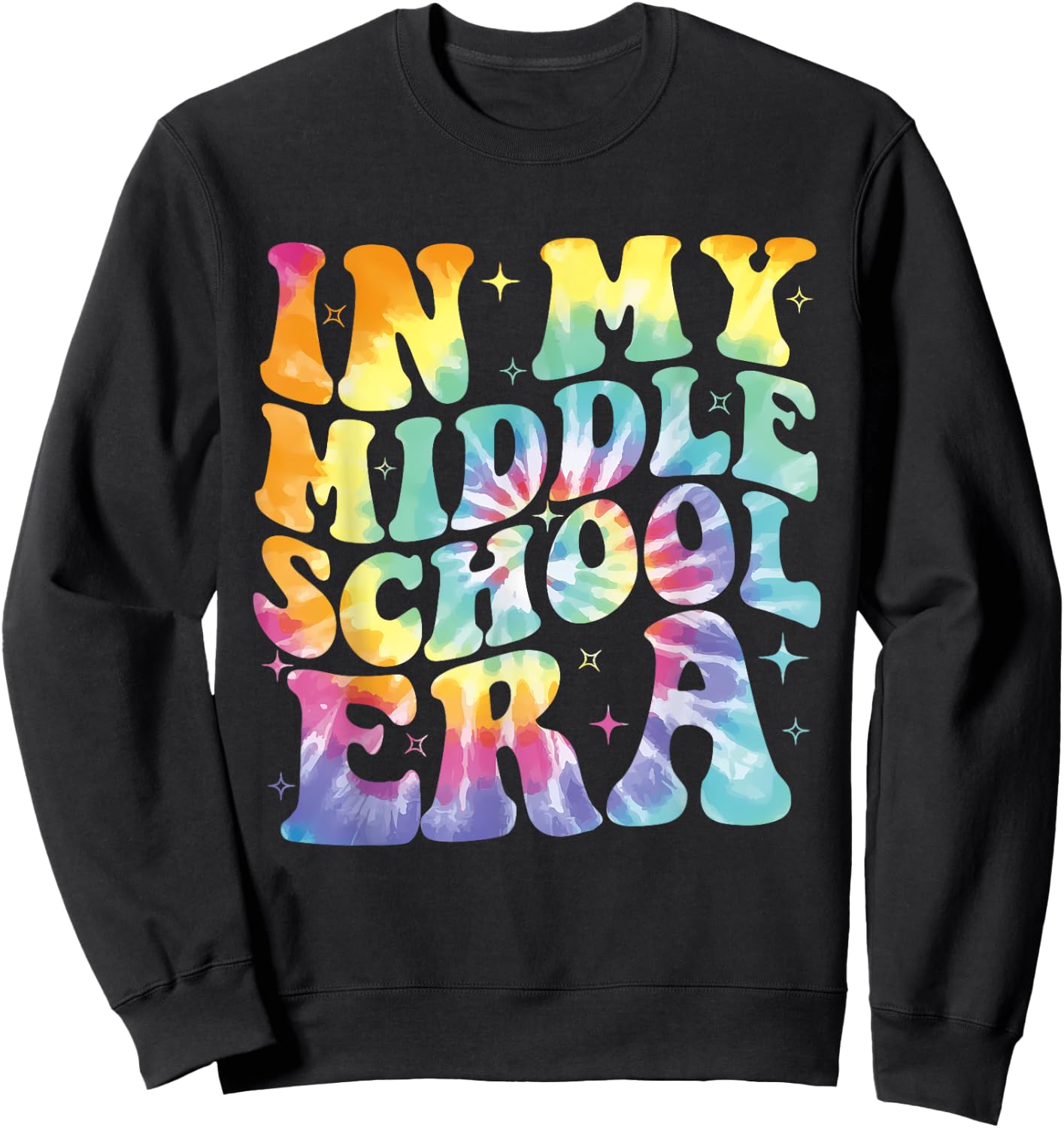 In My Middle School Era Back To School Teacher Groovy Women Kids Sweatshirt - Sweatshirt | Black
