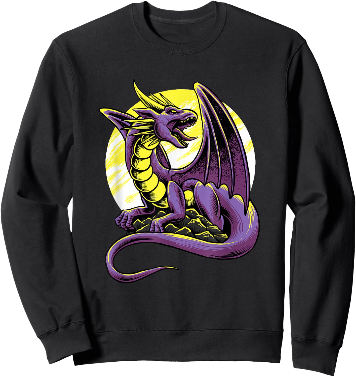 Non Binary Dragon Agender Non-Binary Pride LGBTQ Genderqueer Sweatshirt - Sweatshirt | Black