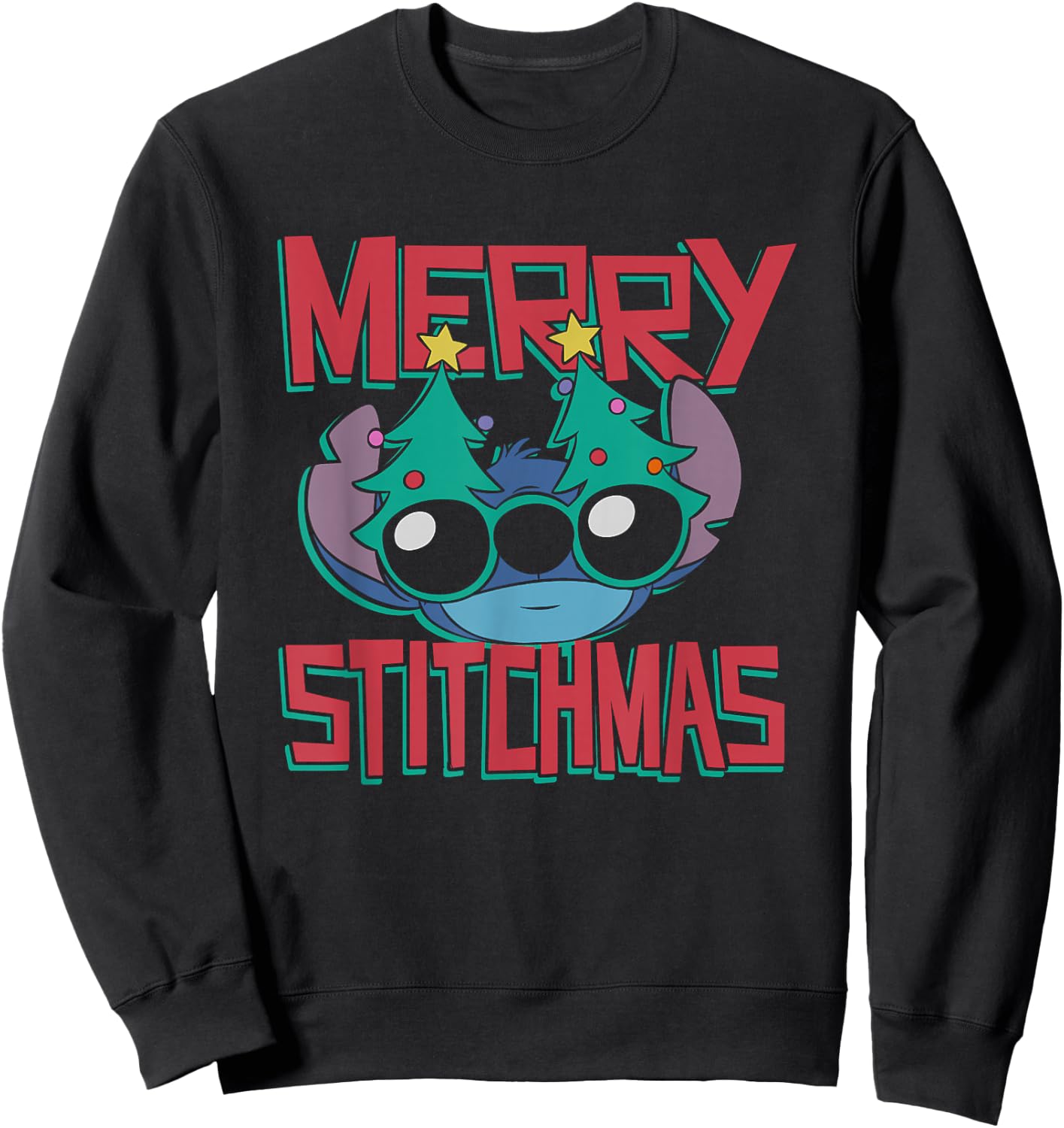 Disney Lilo & Stitch Christmas Merry Stitchmas Sweatshirt - Sweatshirt | Black