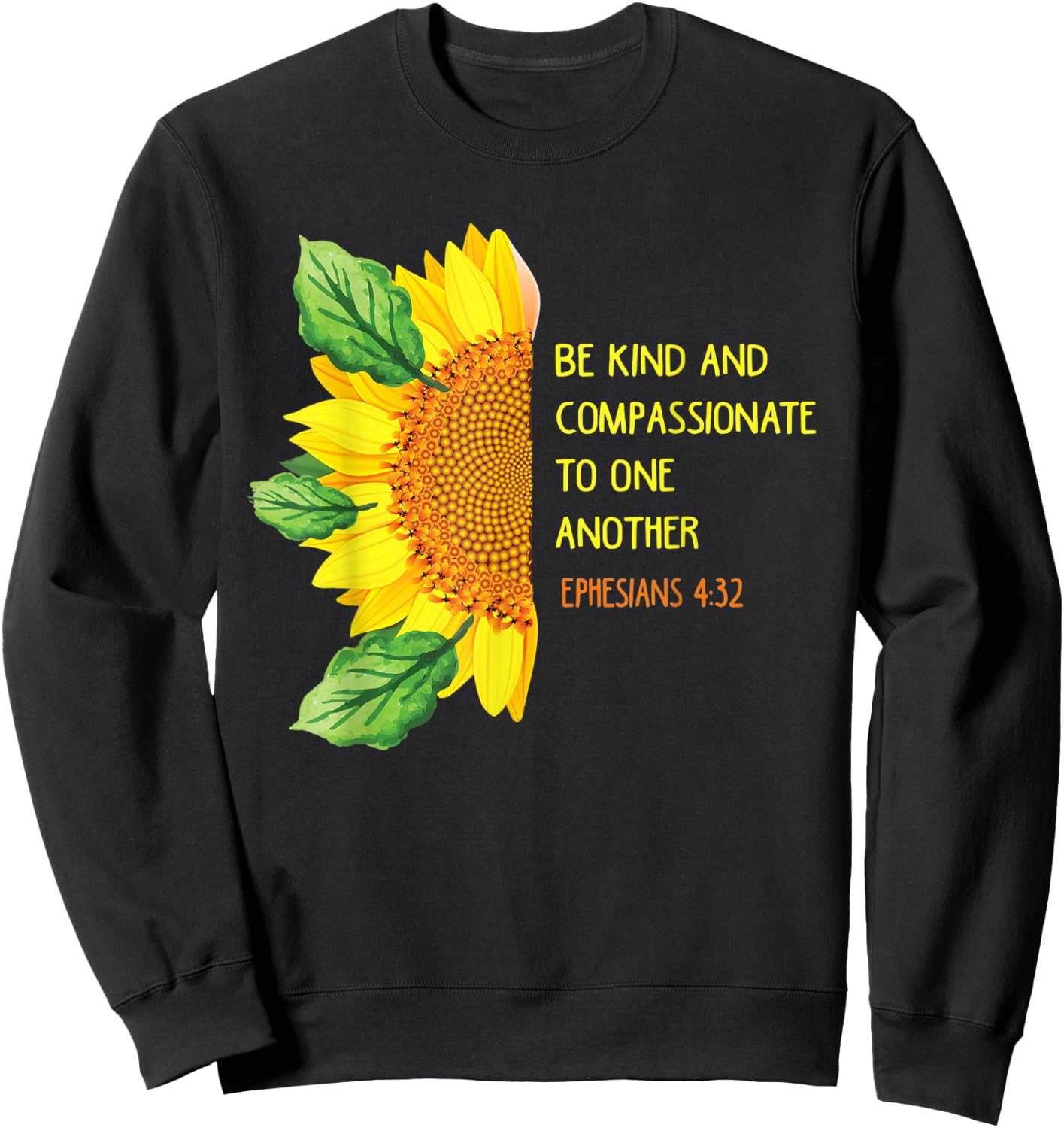 Ephesians 4:32 Christian Bible Verse Religious Sweatshirt - Sweatshirt | Black