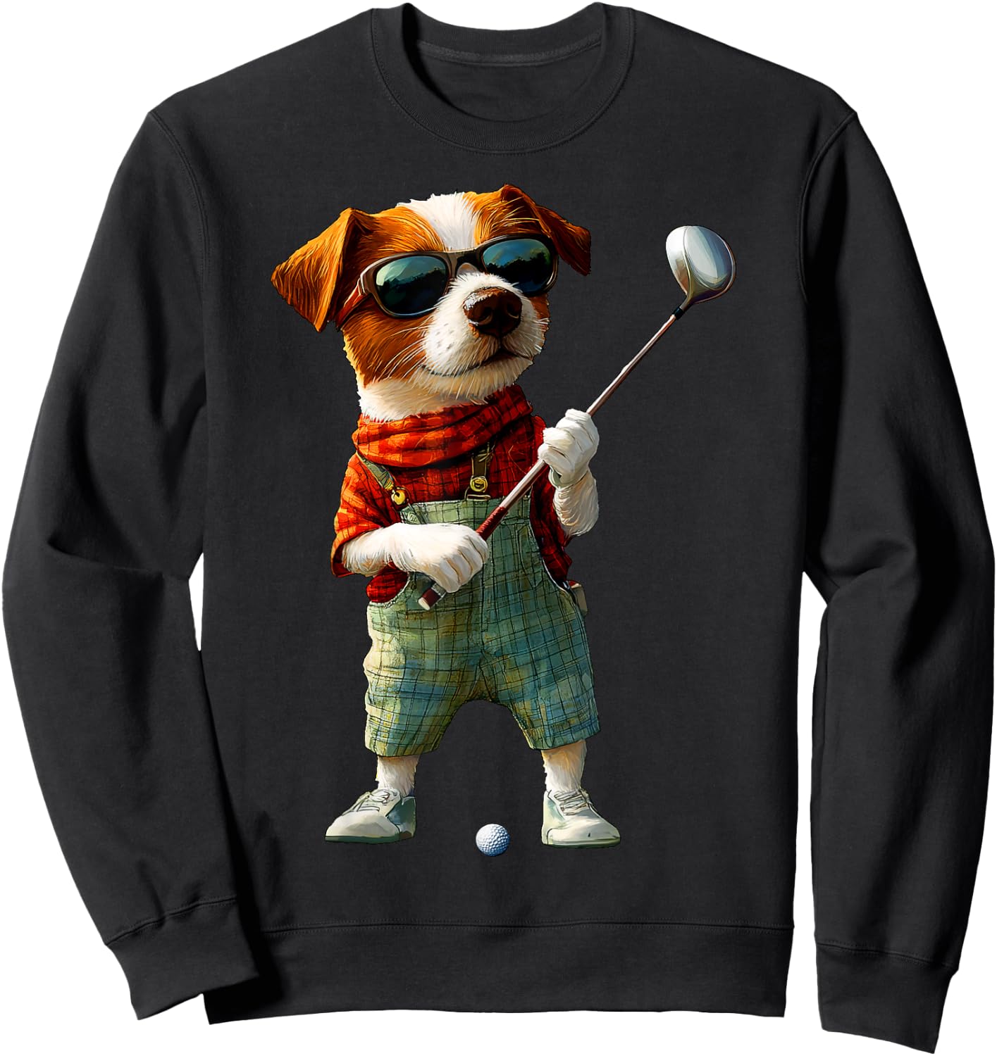 Jack Russells Golf Jack Russell Sweatshirt - Sweatshirt | Black