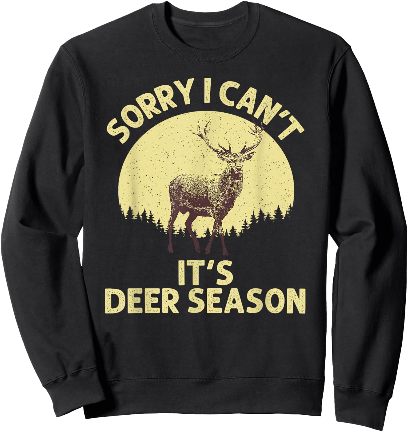 Deer Hunting Art Women Wildlife Hunter Deer Hunting Sweatshirt - Sweatshirt | Black