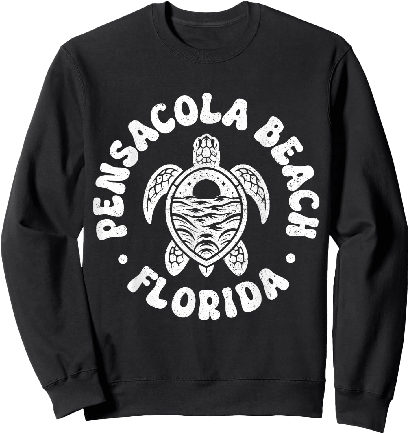 Pensacola Beach Florida Surf Sea Turtle Pride Beach Surfer Sweatshirt - Sweatshirt | Black