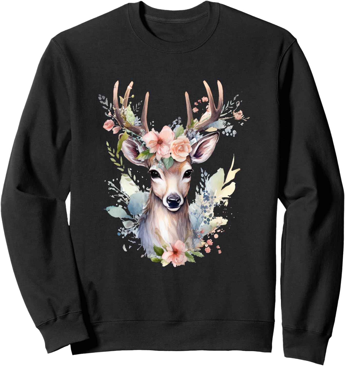 Deer Costume Women's Deer Costume Girls Deer Costume , black Sweatshirt - Sweatshirt | Black