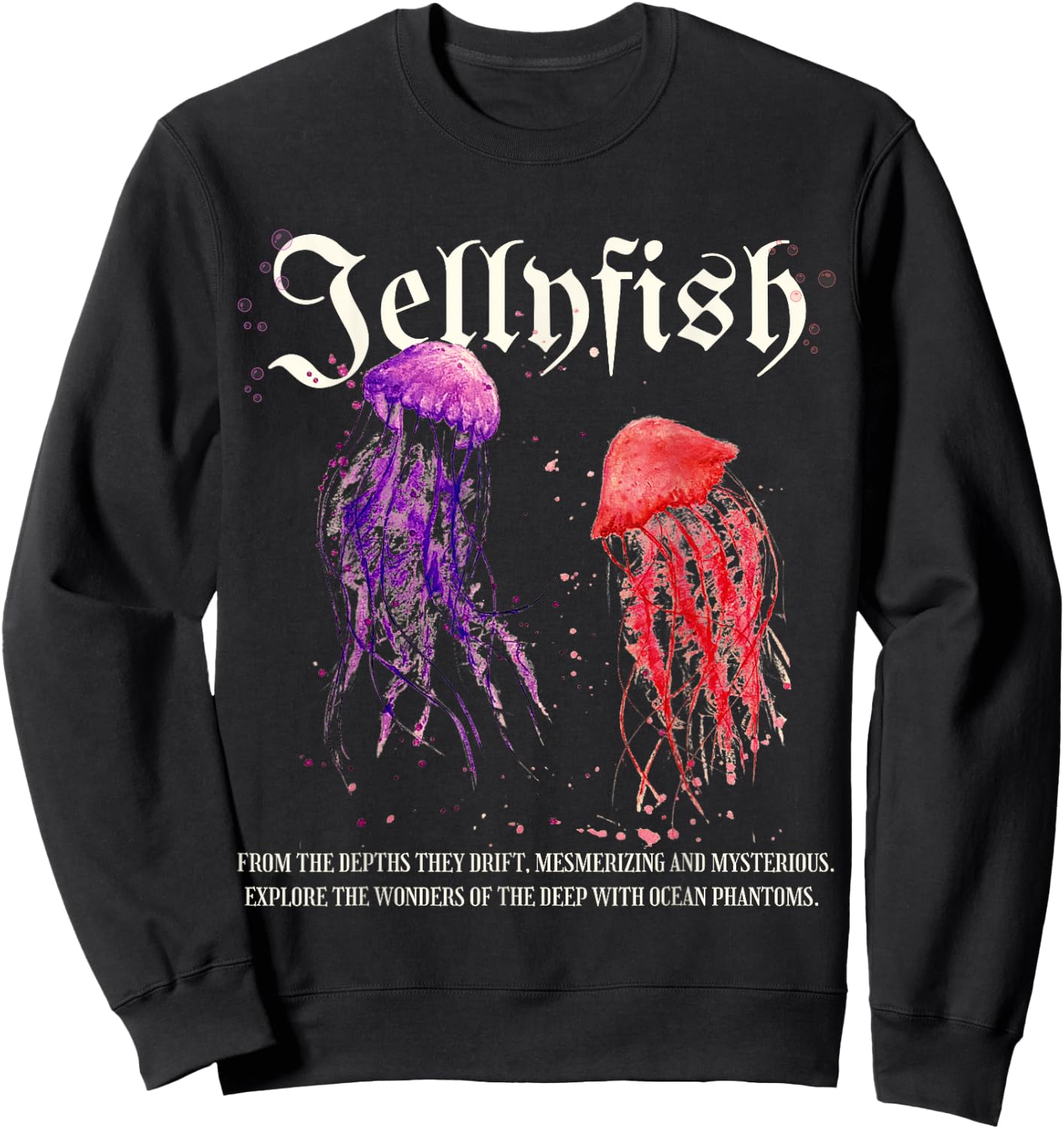 Cool JellyFish Ocean Beach Vacation Aquarium Trip Sweatshirt - Sweatshirt | Black