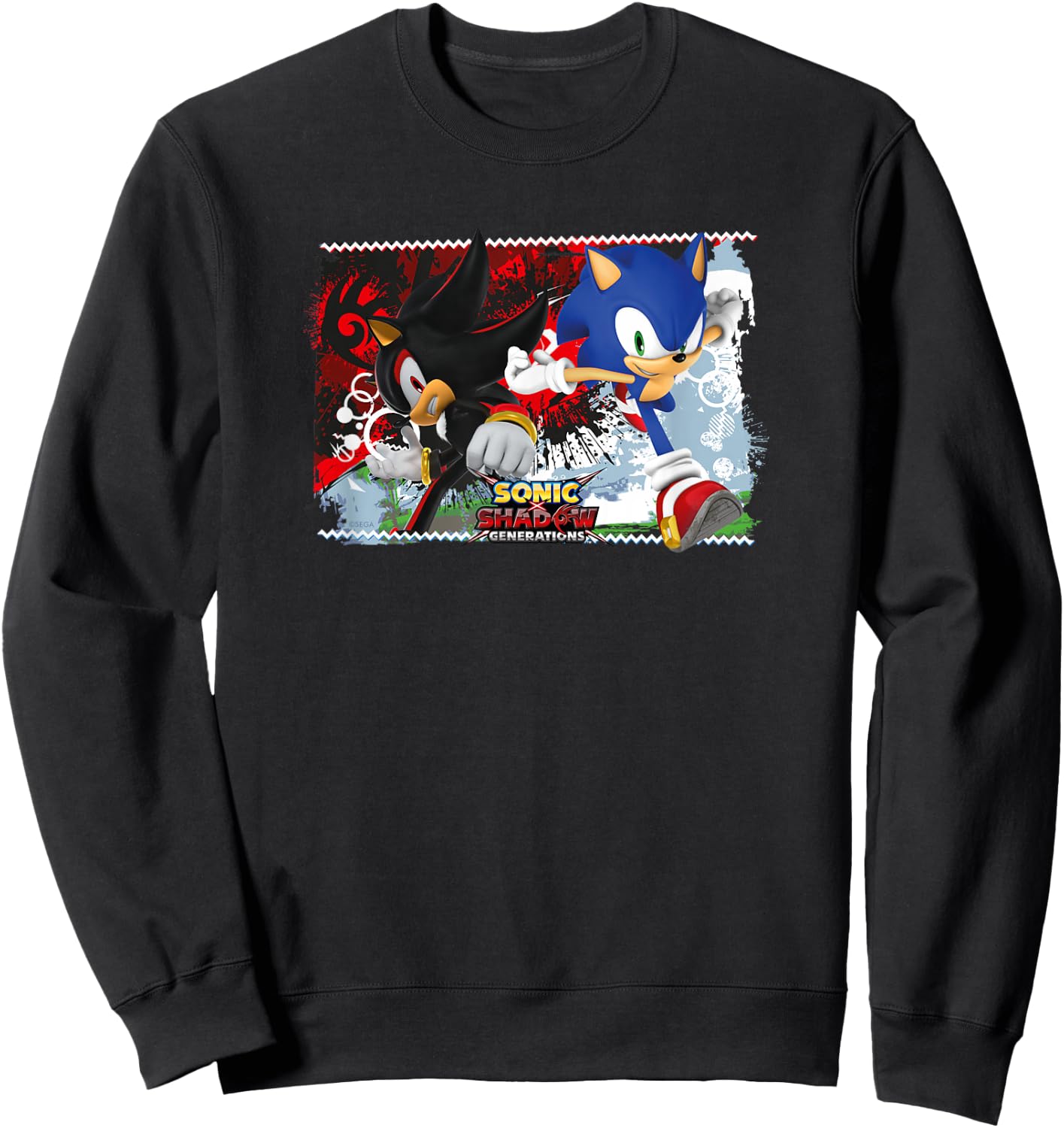 Sonic The Hedgehog, Sonic X Shadow Generations - Split Sweatshirt - Sweatshirt | Black