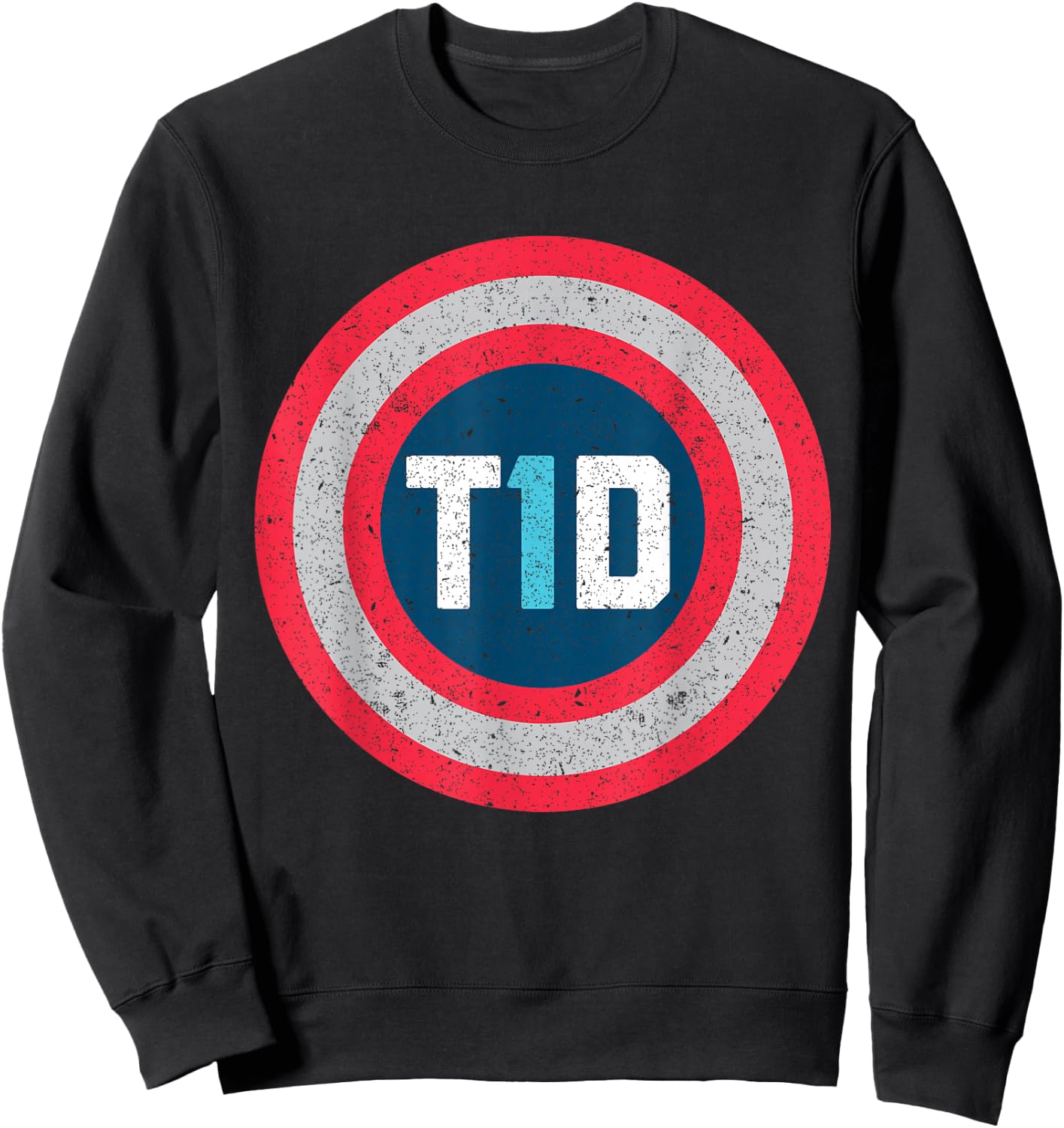 T1D Diabetic Type 1 Diabetes Awareness Men Women Kid Sweatshirt - Sweatshirt | Black
