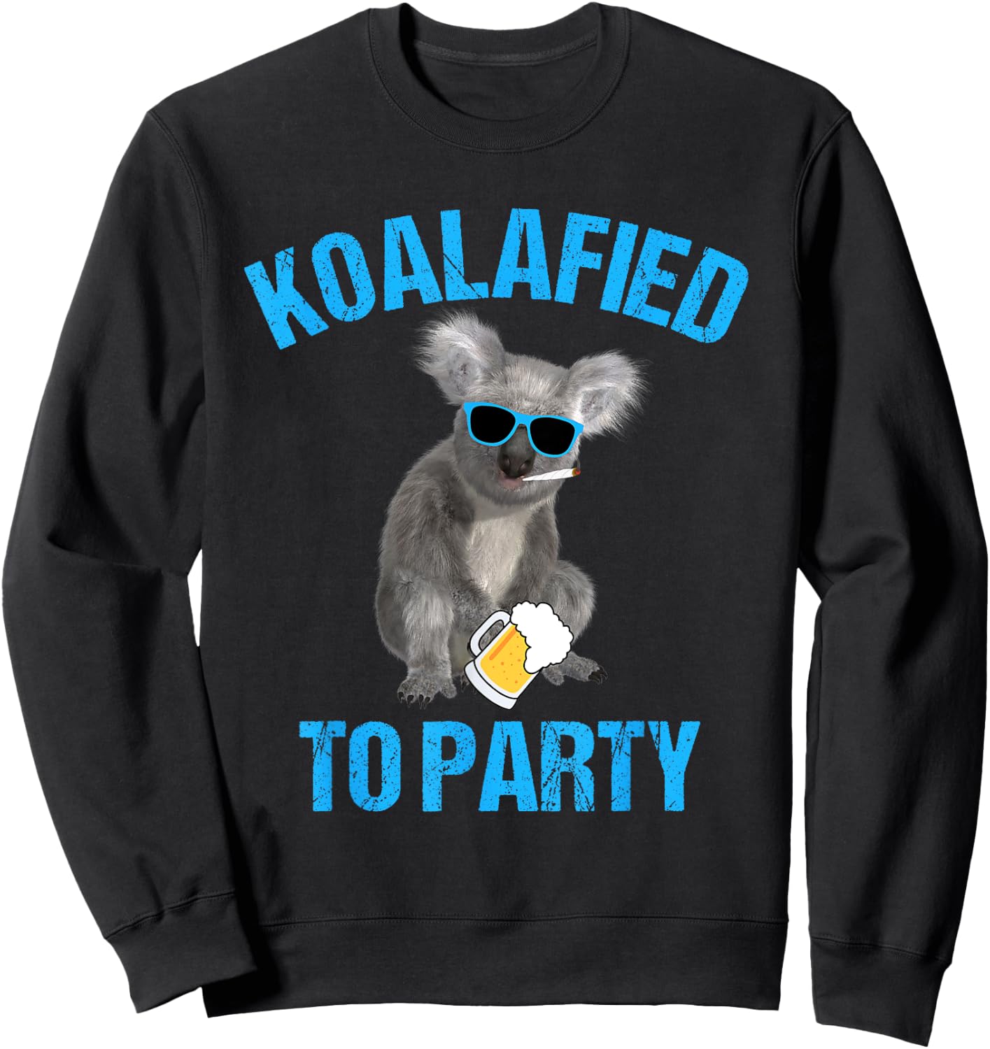 Koalafied to Party Koala Animal Pun Shirt Koala Sweatshirt - Sweatshirt | Black
