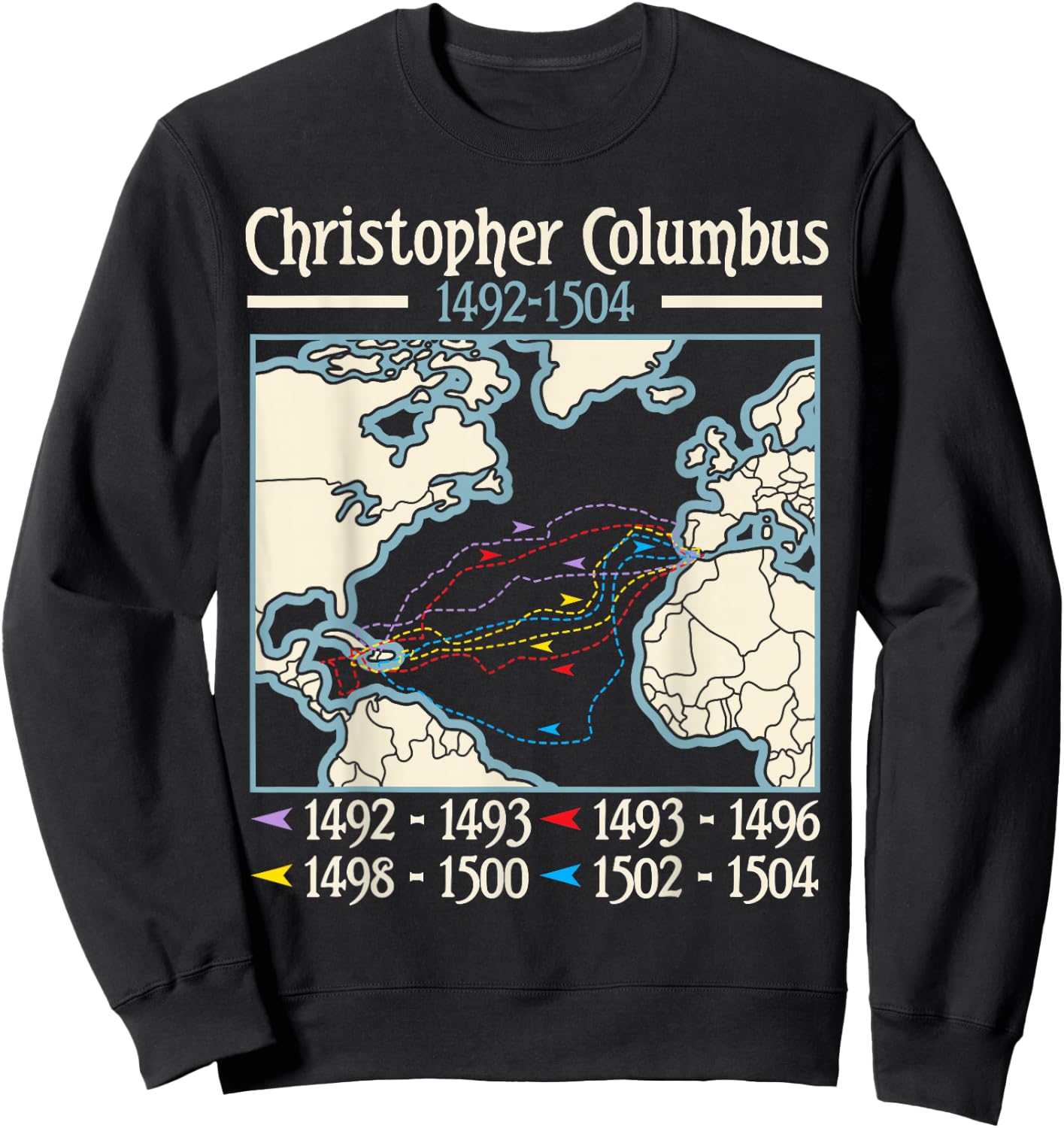 Christopher Columbus Day Italian American Sweatshirt - Sweatshirt | Black