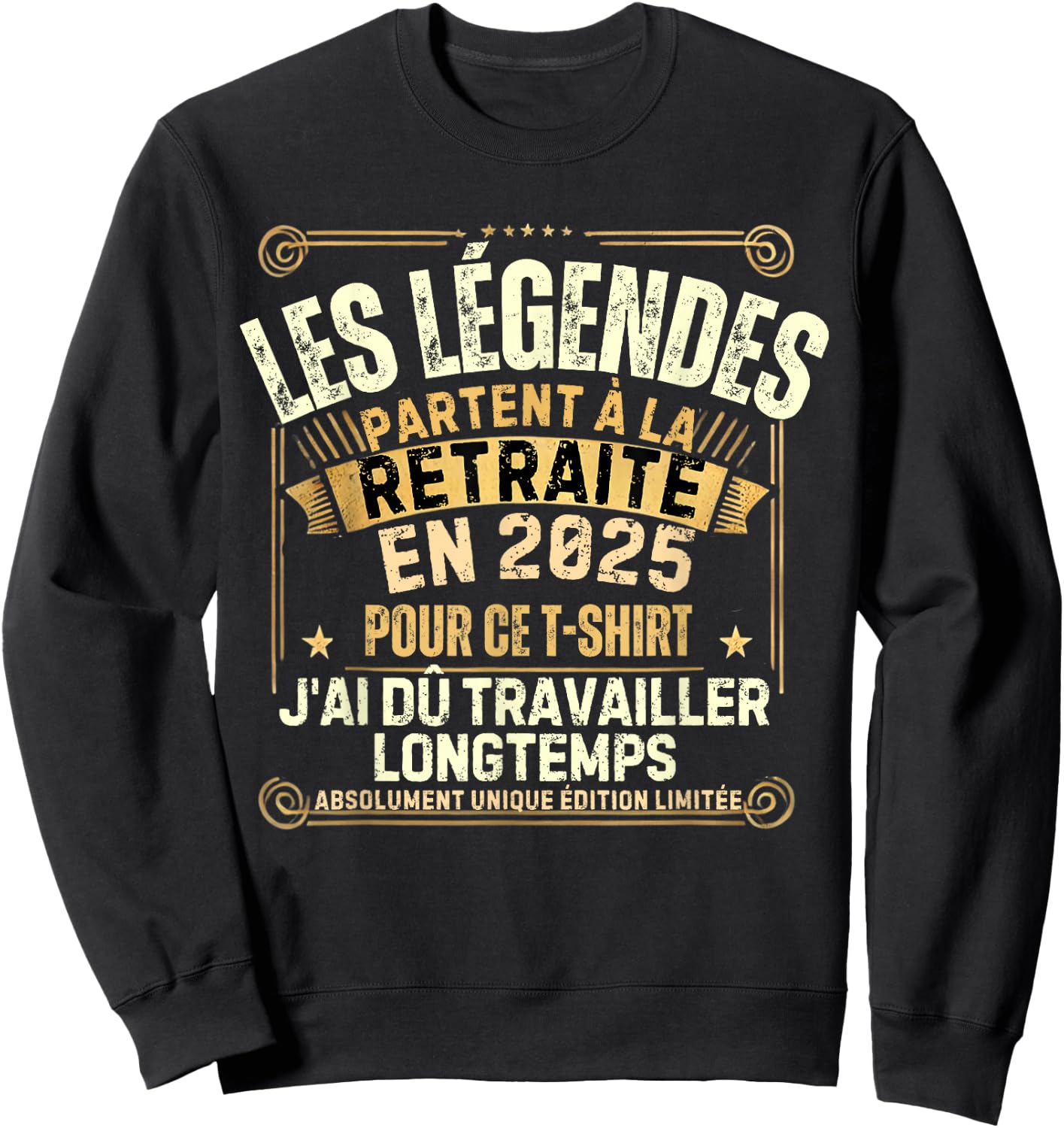 Retirement 2025 Man Retired 2025 , Black, S Sweatshirt - Sweatshirt | Black