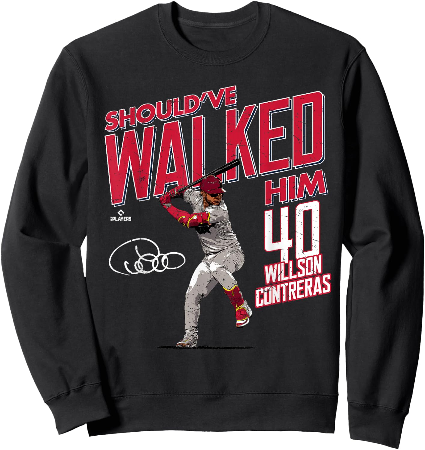 Should've Walked Him Willson Contreras St Louis Baseball Sweatshirt - Sweatshirt | Black