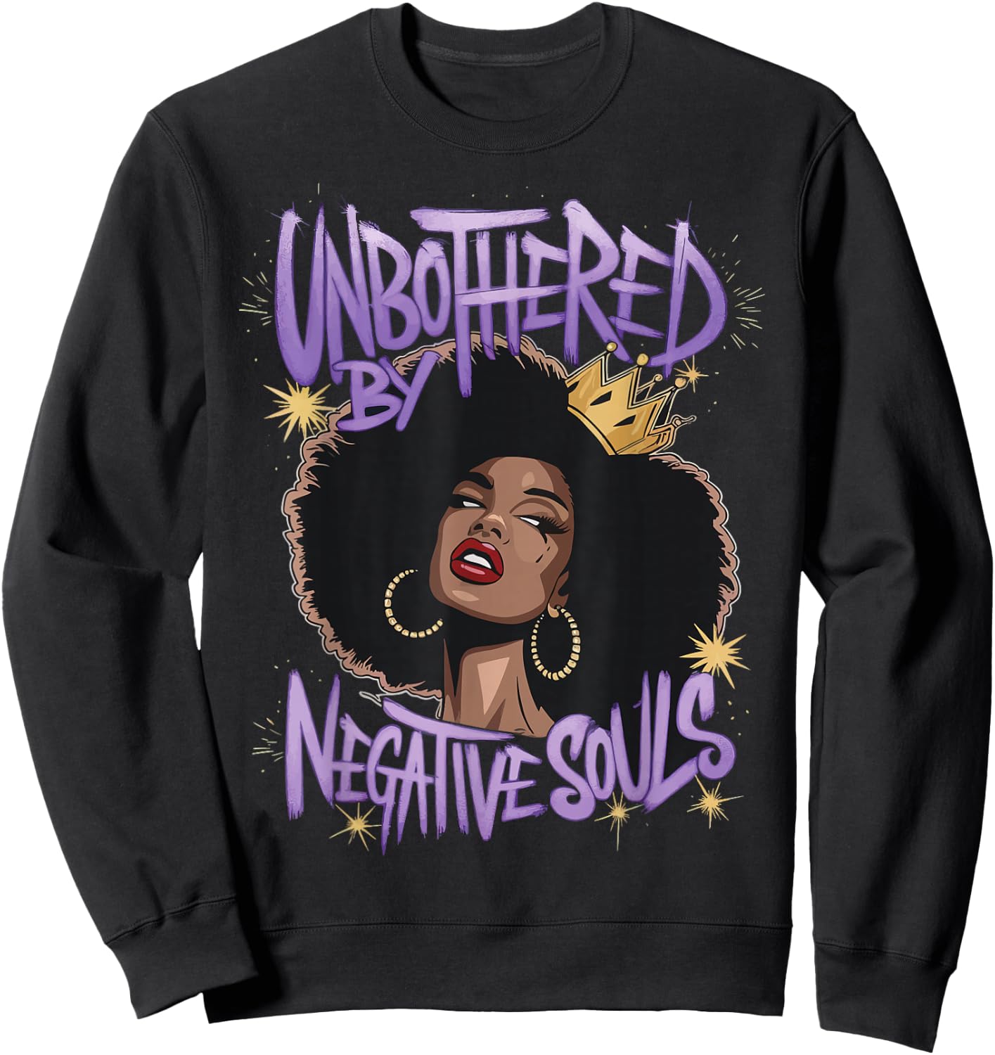 Unbothered By Negative Souls Sweatshirt - Sweatshirt | Black